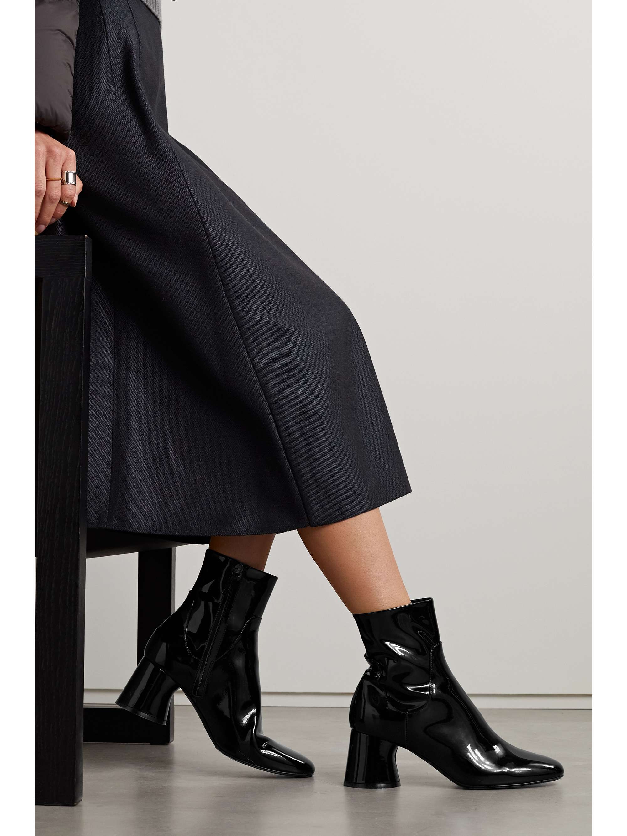 Wythe patent-leather ankle boots