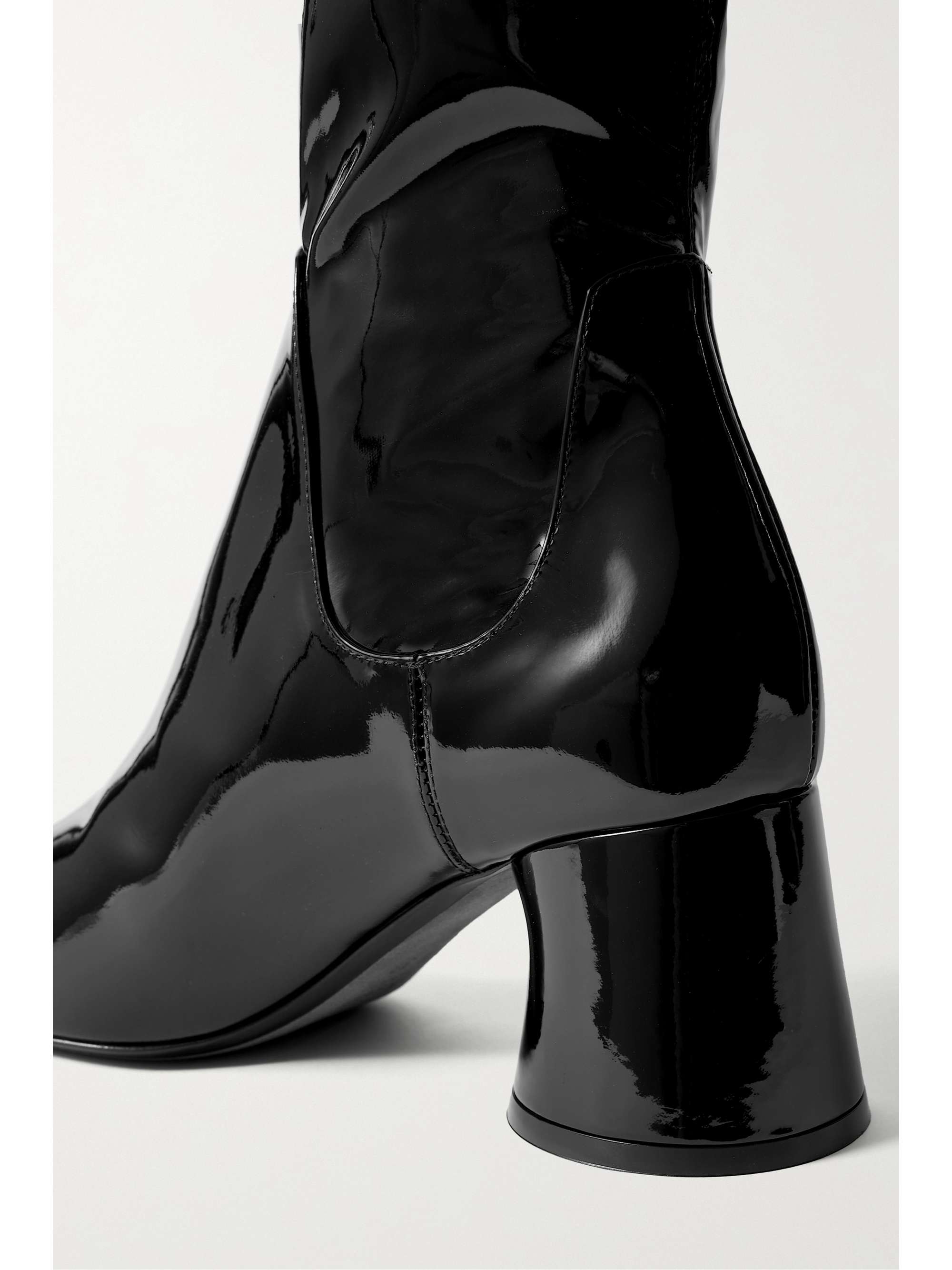 KHAITE Wythe patent-leather over-the-knee boots