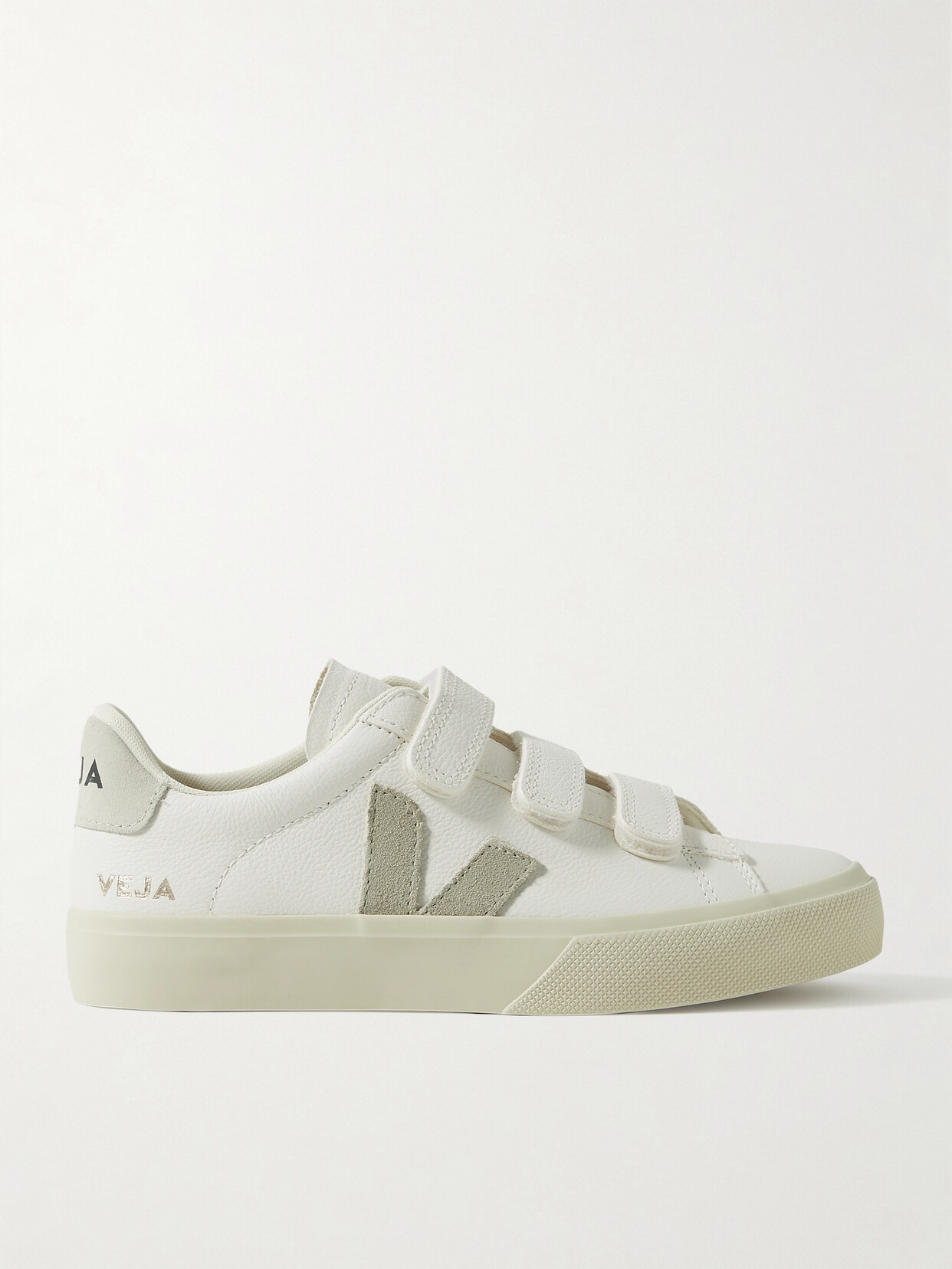 Veja Recife Suede-trimmed Leather Sneakers - White