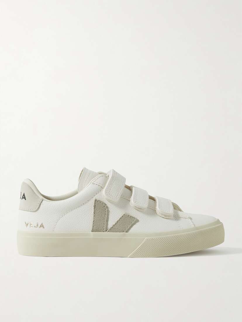 Veja Recife Suede-trimmed Leather Sneakers
