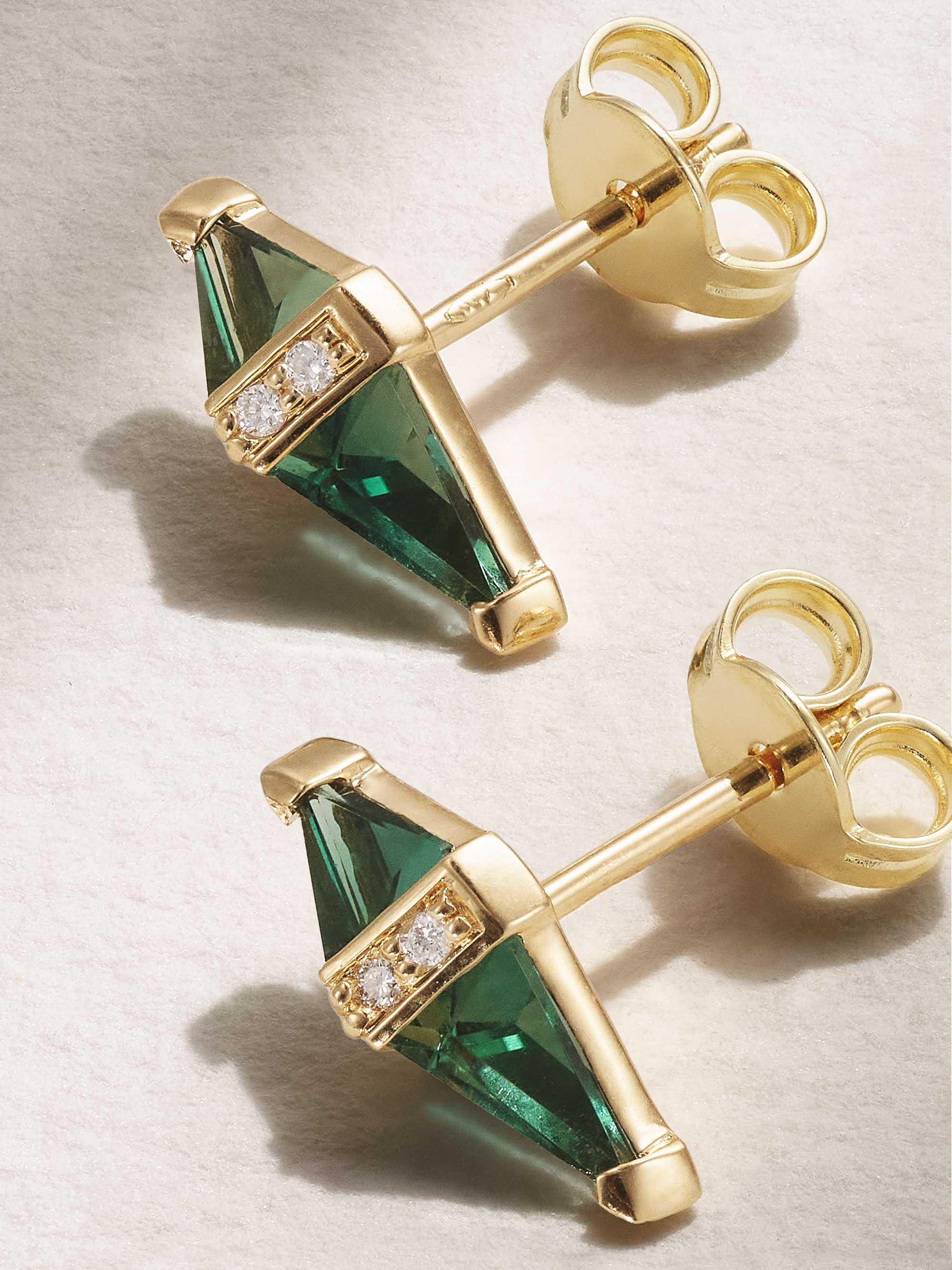 SORELLINA Pietra 18-karat gold, lapis lazuli and diamond earrings