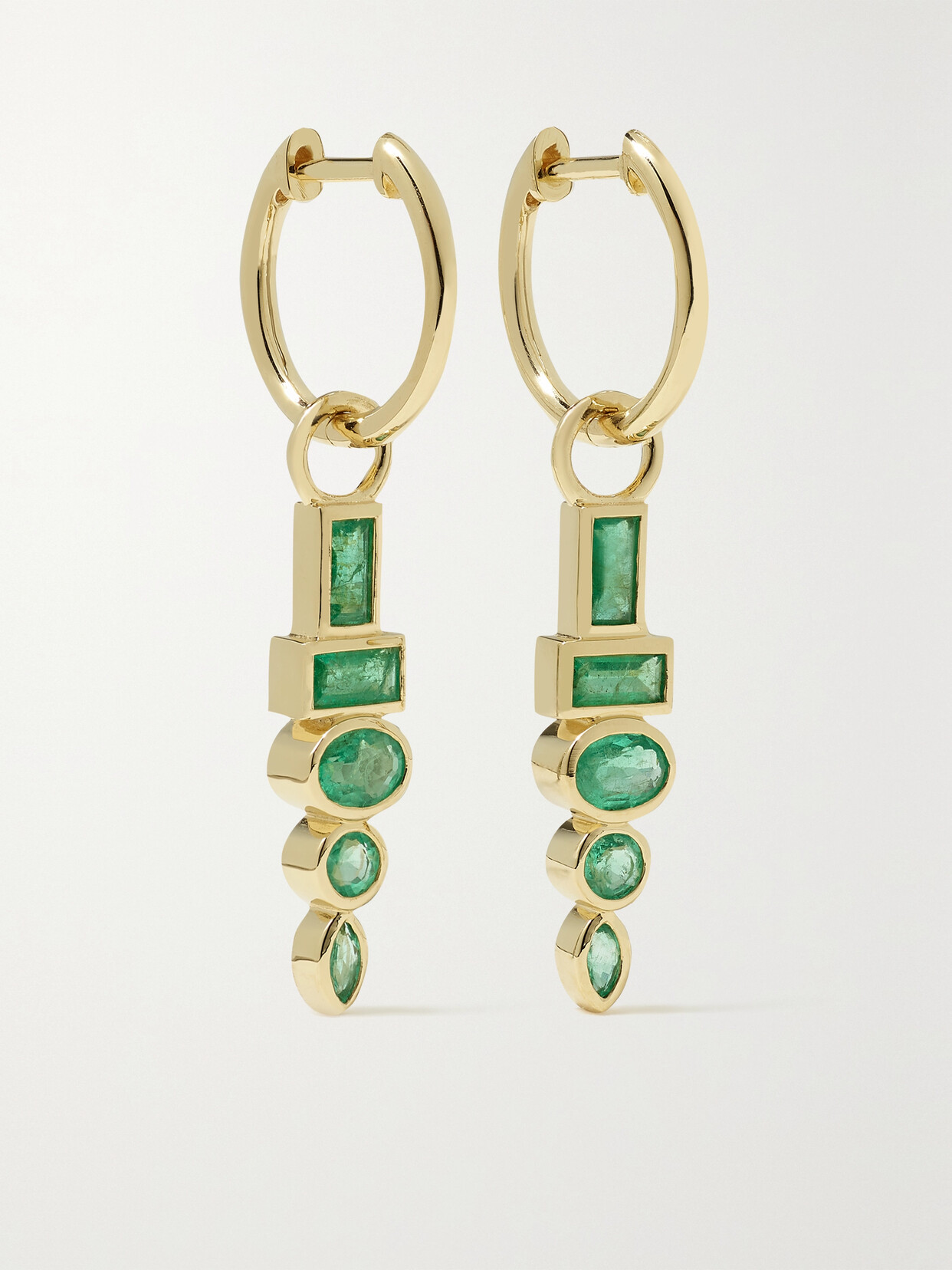 Sorellina Totem 18-karat  Emerald Earrings