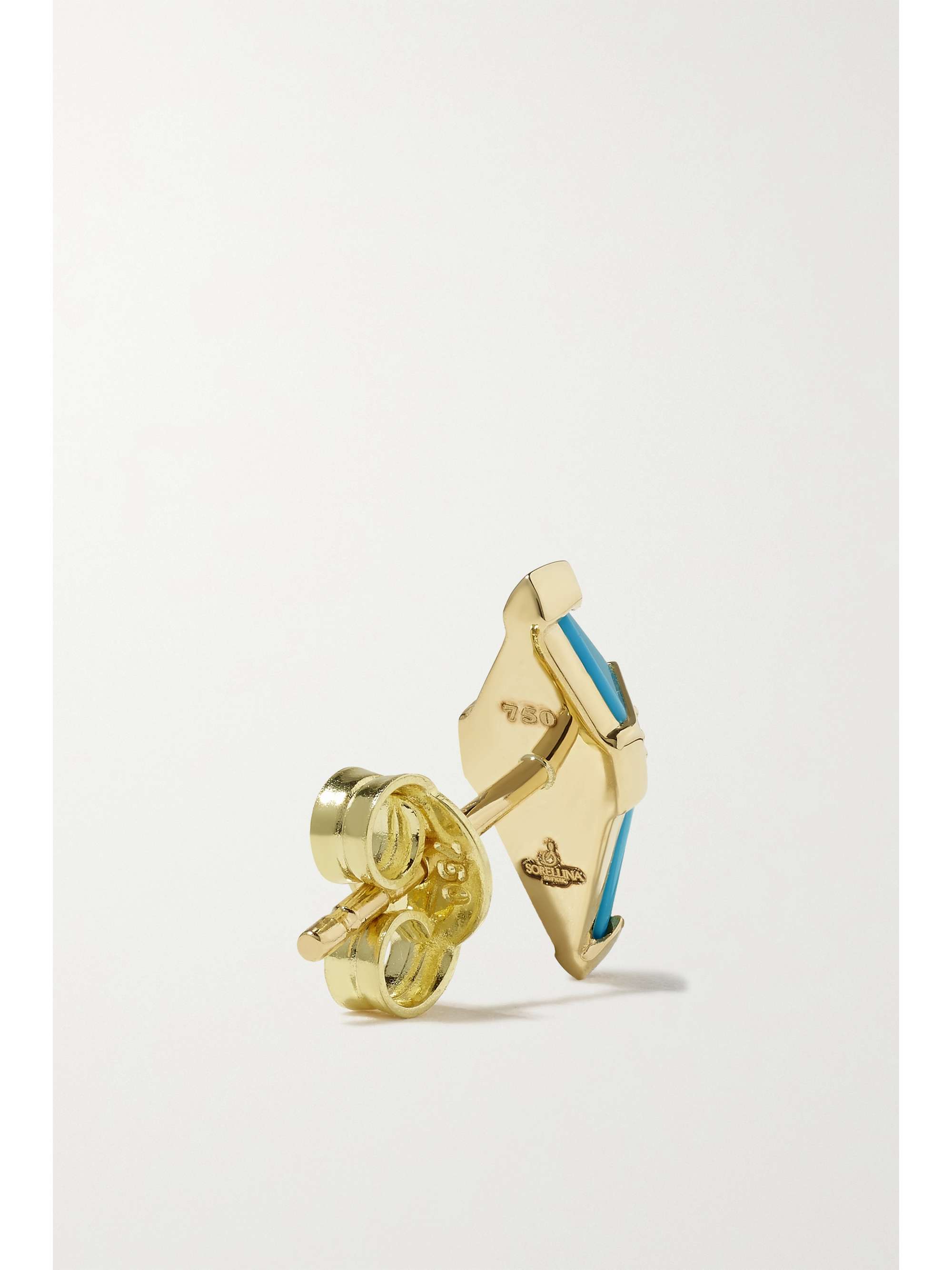 SORELLINA Pietra 18-karat gold, lapis lazuli and diamond earrings