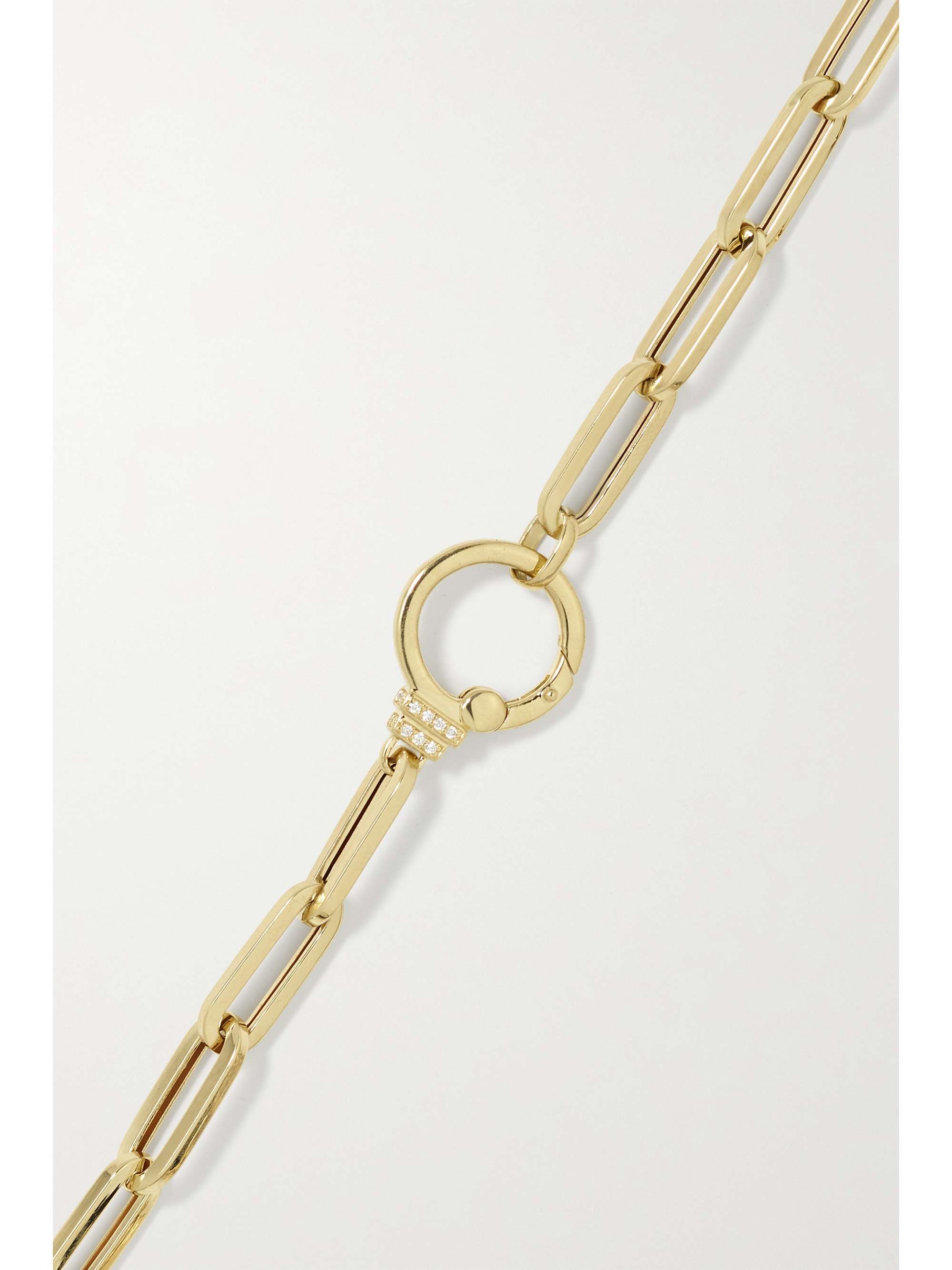 SORELLINA Crescent 18-karat gold multi-stone necklace