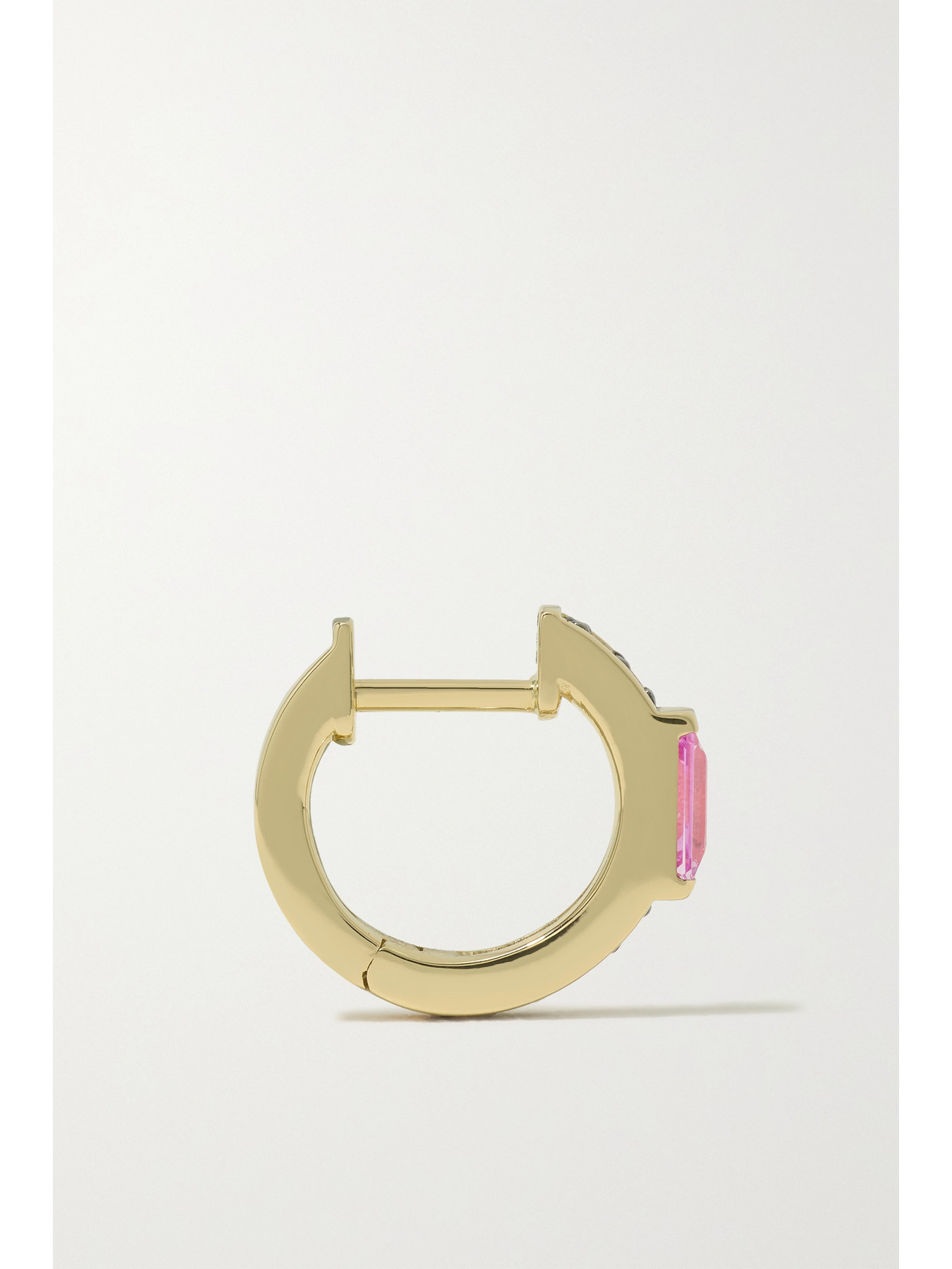 Sorellina Otto 18-karat Gold, Diamond And Sapphire Hoop Earrings In Gold