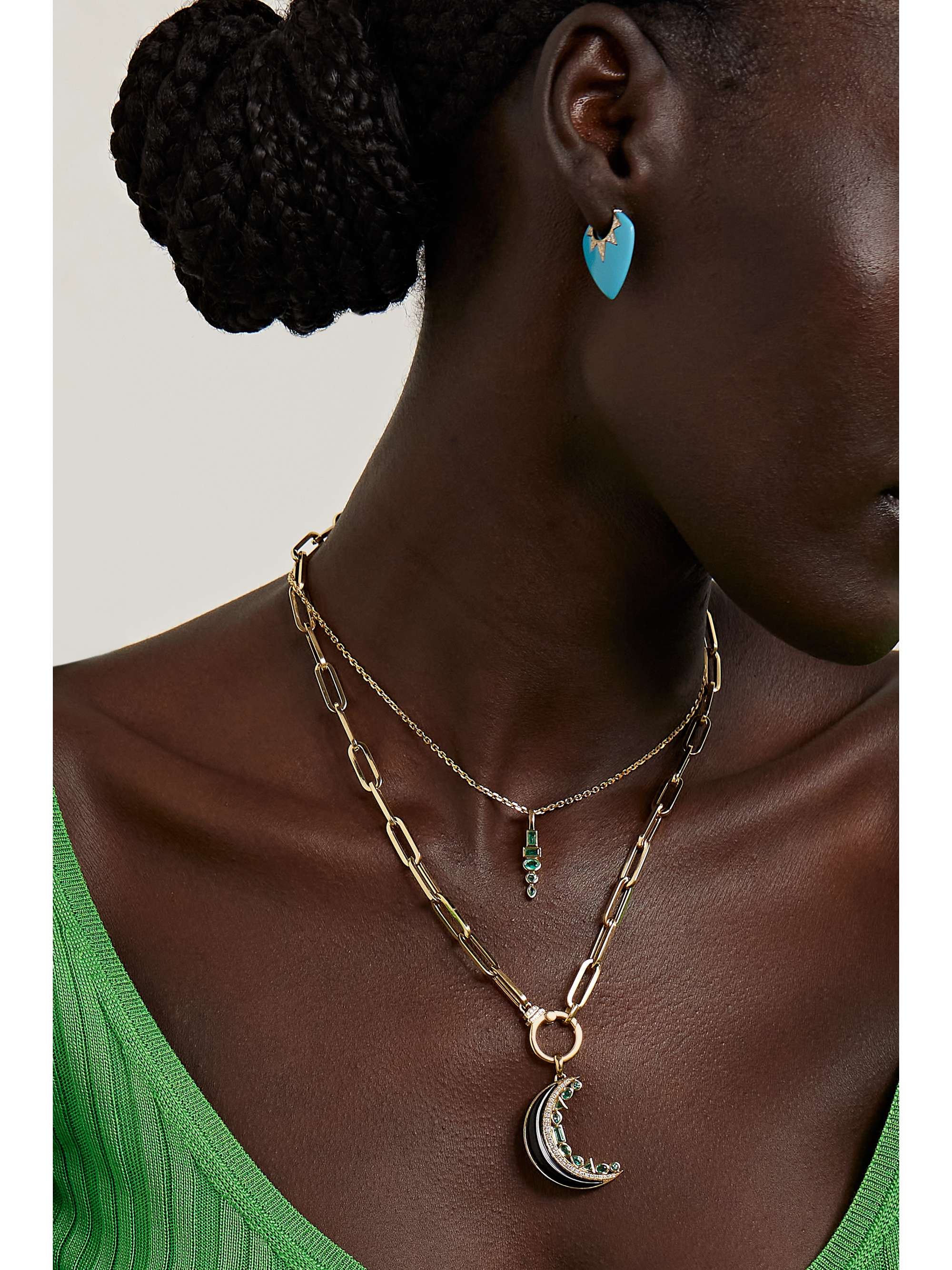 SORELLINA Totem 18-karat gold diamond necklace