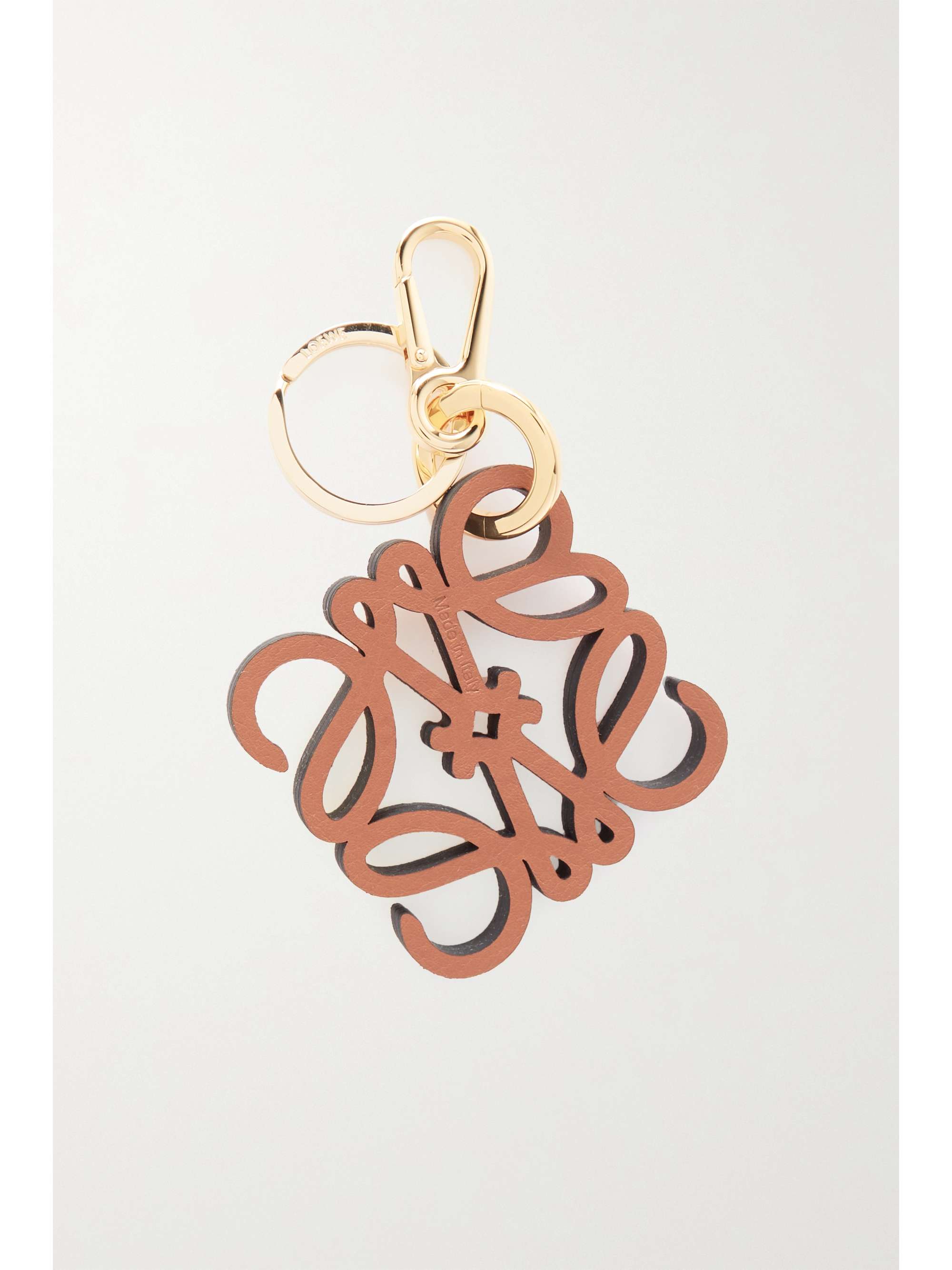 LOEWE Anagram dégradé leather and gold-tone keyring