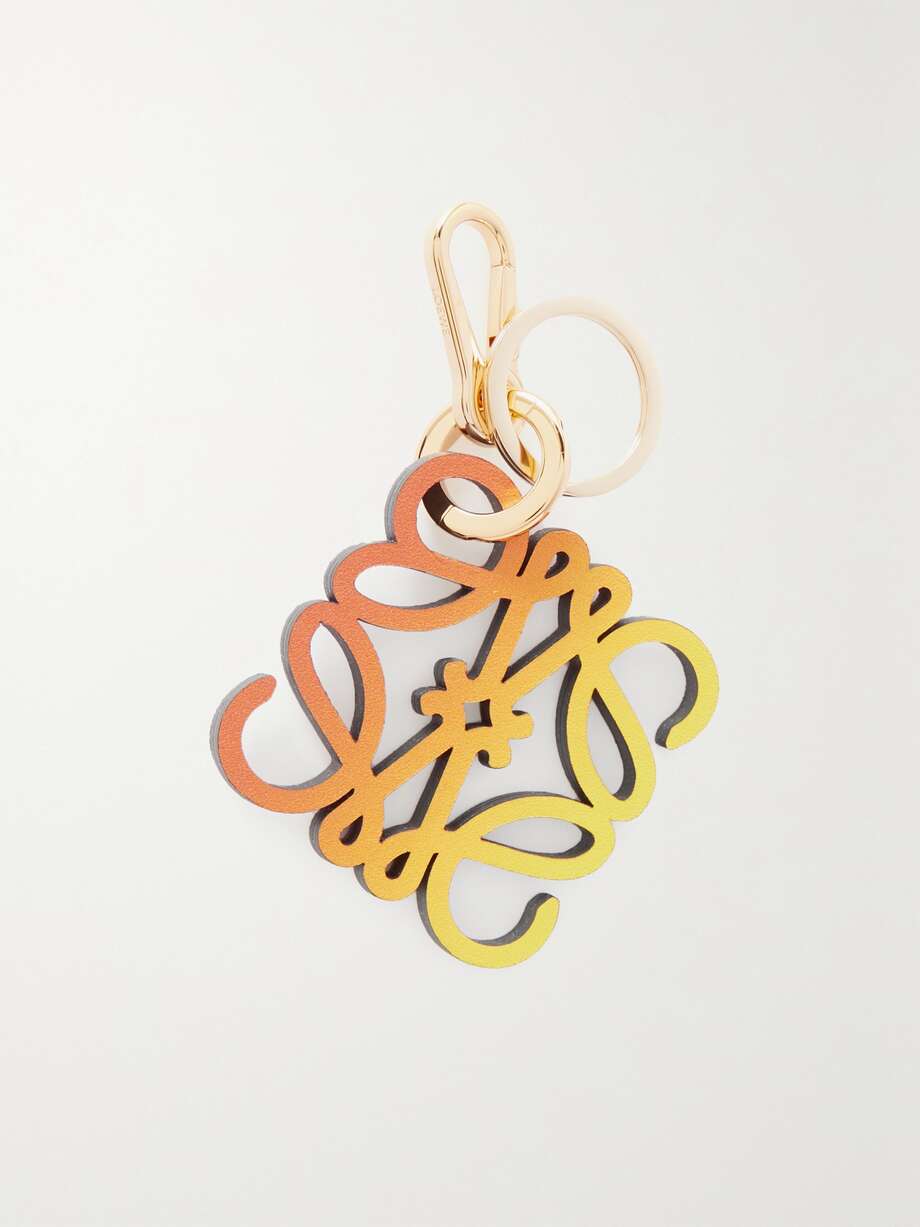 net-a-porter.com | Anagram dégradé leather and gold-tone keyring