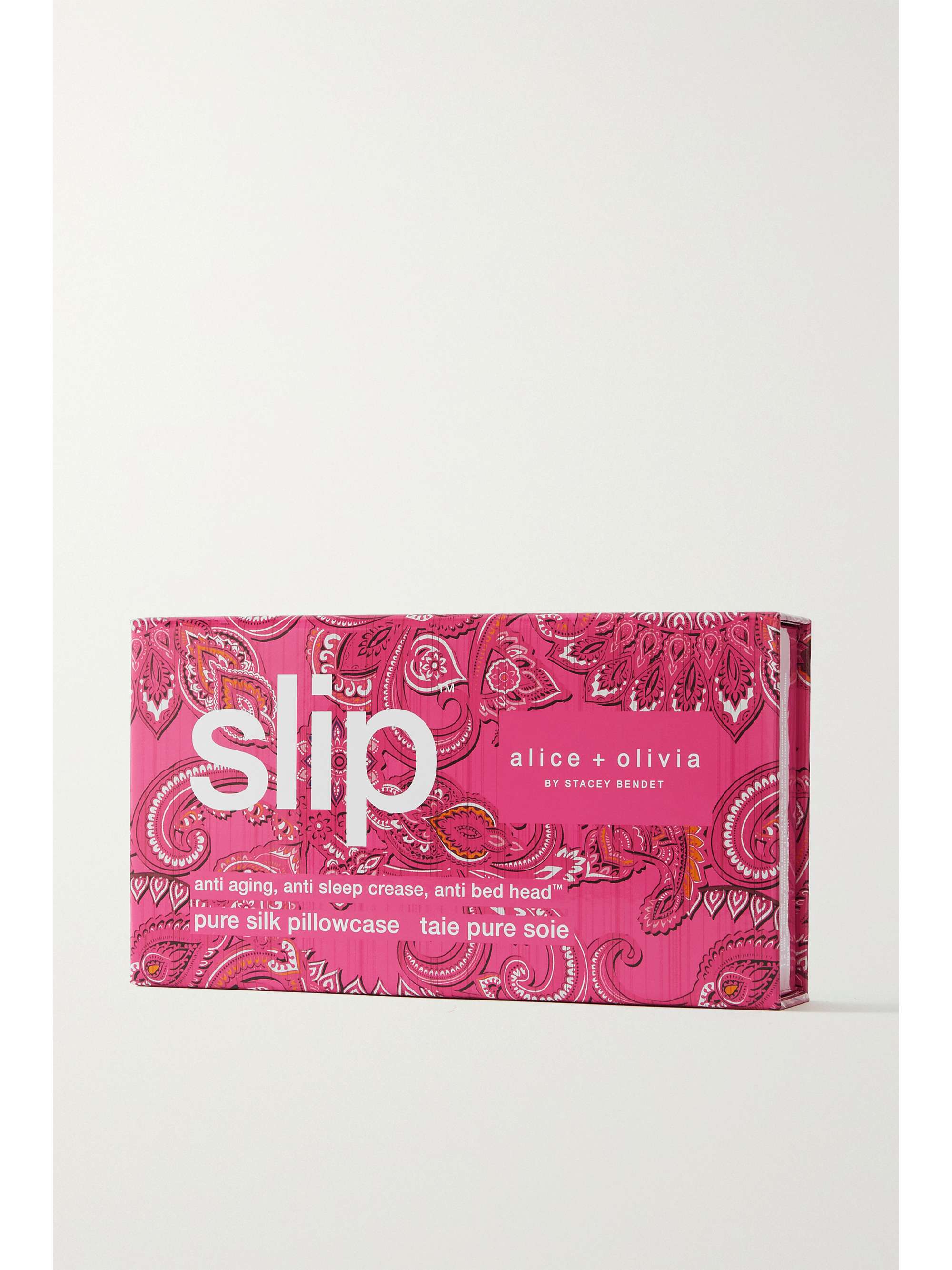 SLIP + Alice + Olivia printed silk king pillowcase NETAPORTER