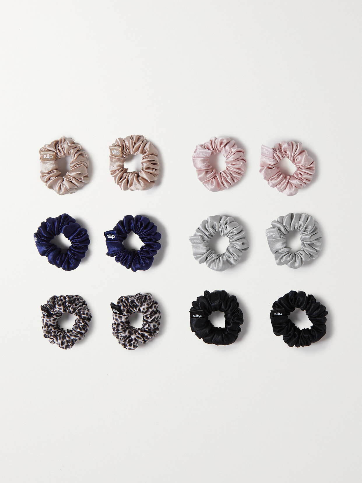 Slip Set Of 12 Mini Silk Hair Ties - One Size In Colorless