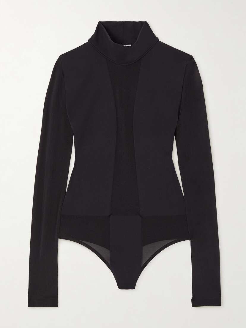 Wolford Dione Paneled Stretch-jersey Bodysuits
