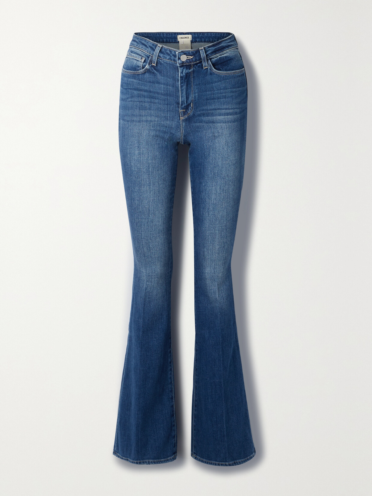 L Agence Bell High-rise Flared Jeans In Blue