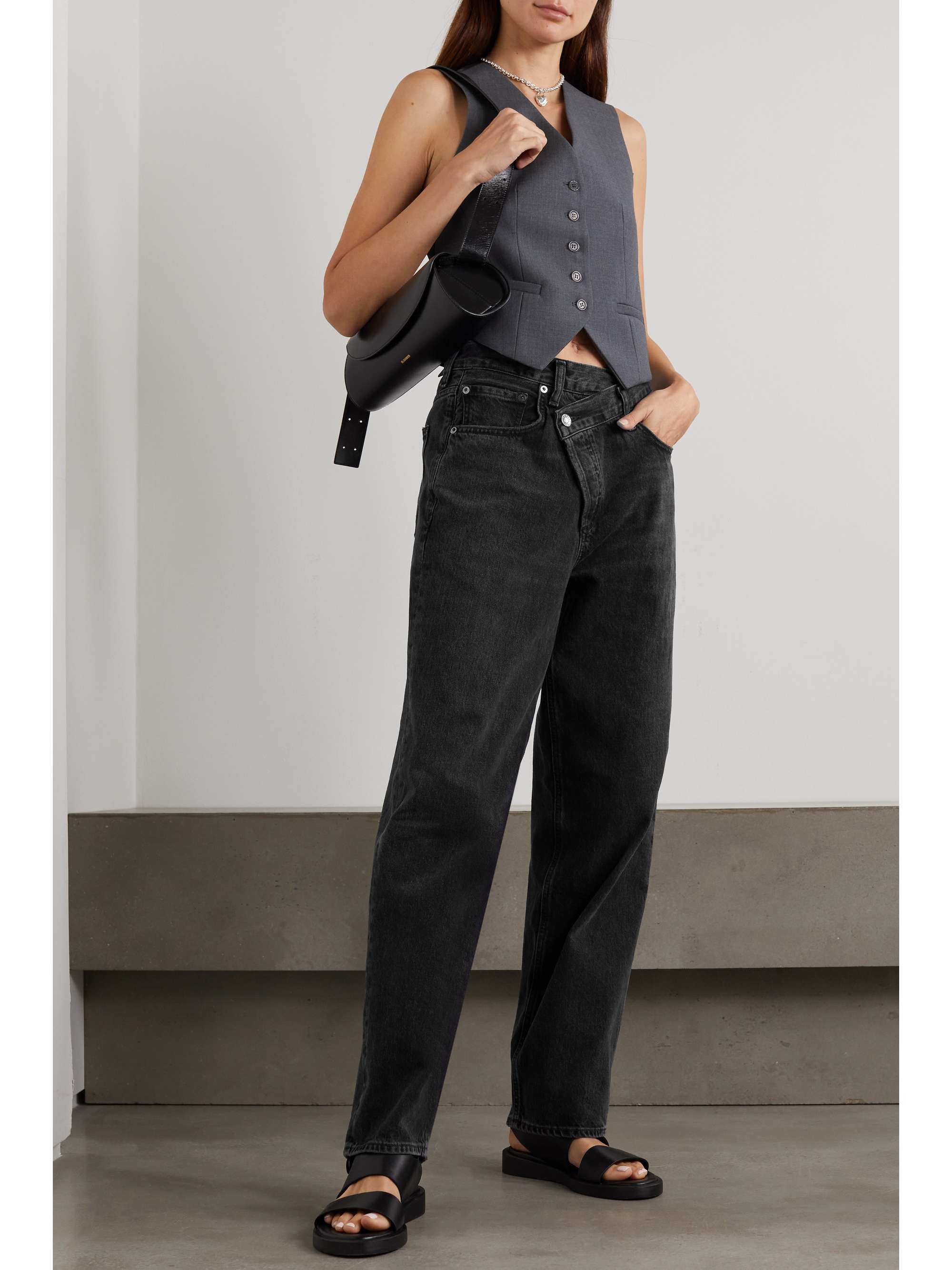 agolde cherie high rise black