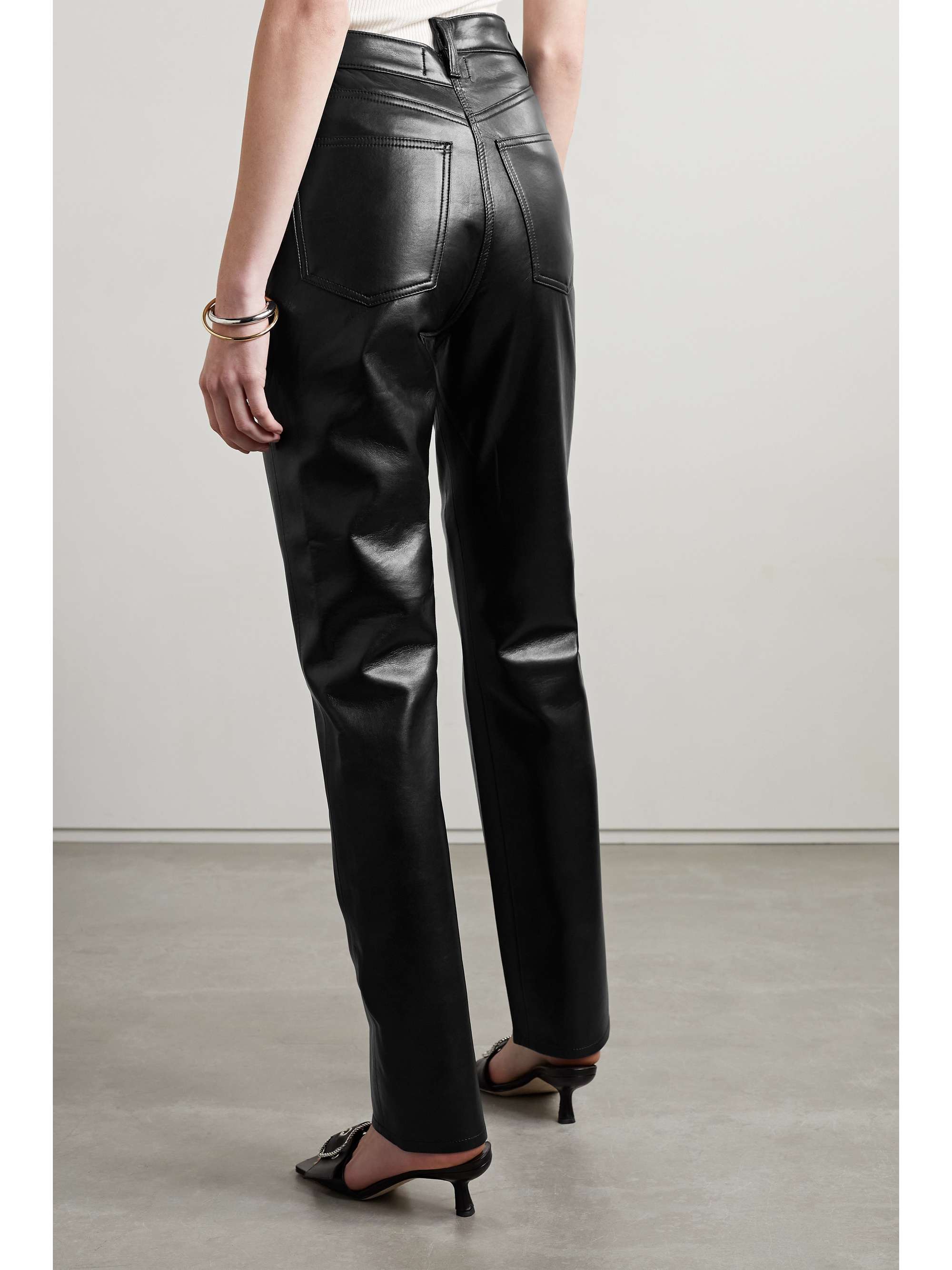 AGOLDE Criss Cross recycled leather-blend pants