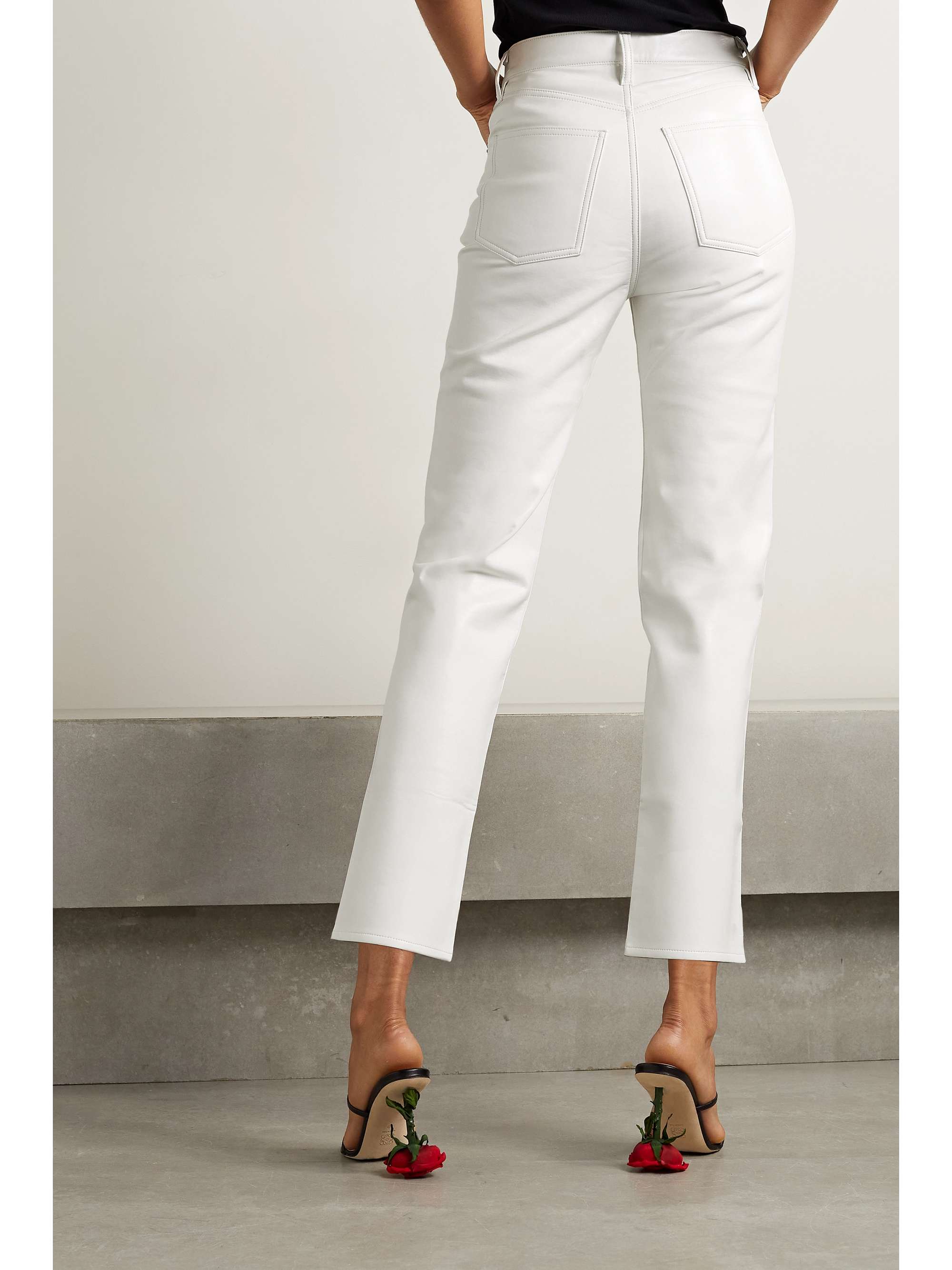 AGOLDE + NET SUSTAIN leather-blend straight-leg pants