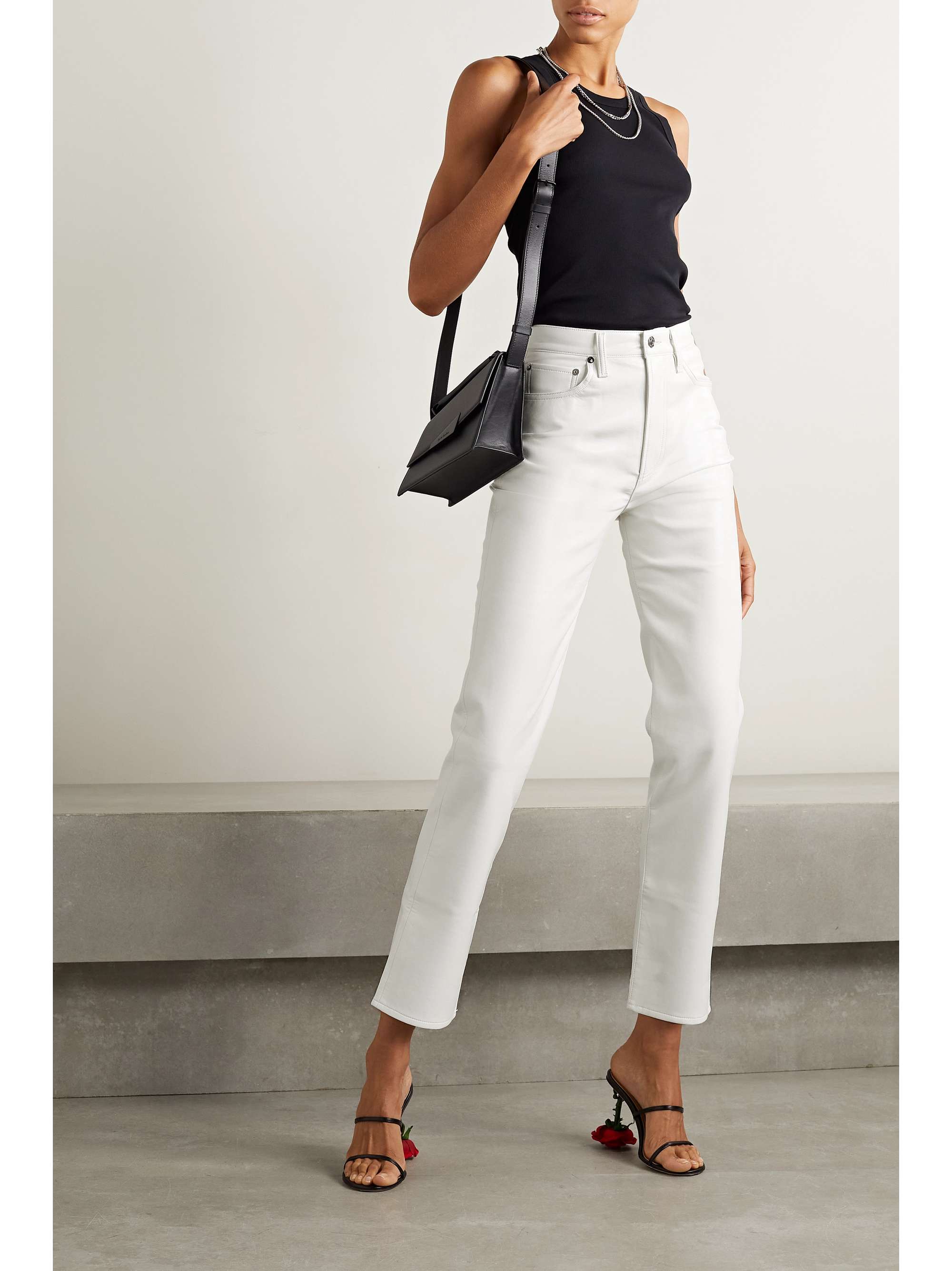 AGOLDE + NET SUSTAIN leather-blend straight-leg pants