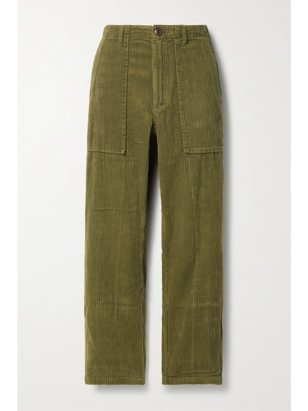 Alex Mill Neil Straight Leg Cotton & Linen Utility Pants In Green