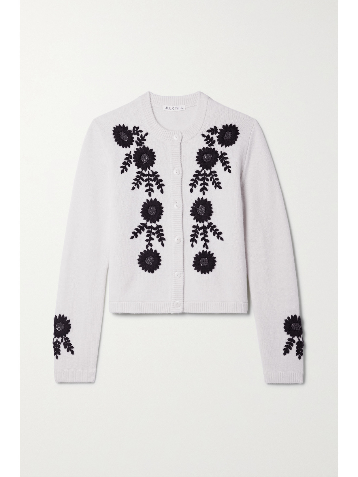 ALEX MILL BECCA EMBROIDERED WOOL CARDIGAN