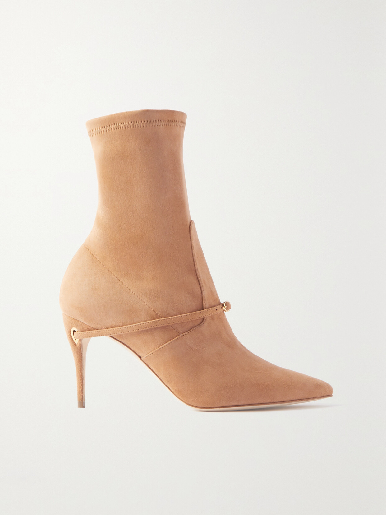 Jennifer Chamandi Alessio 85 Buckled Suede Ankle Boots