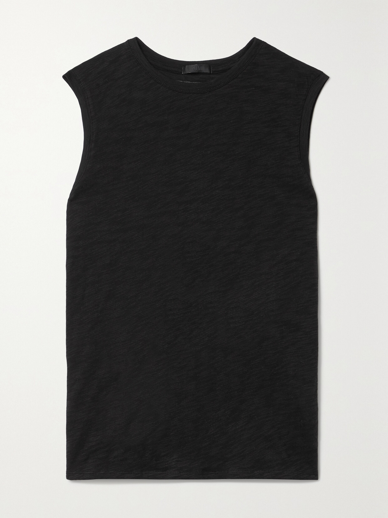 Shop Atm Anthony Thomas Melillo Schoolboy Slub Cotton-jersey Tank In Black