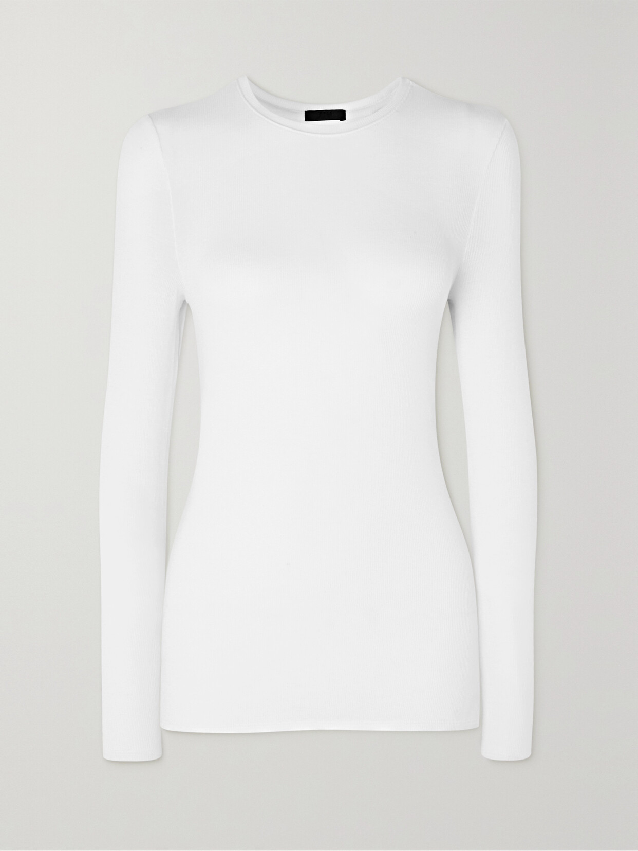 Shop Atm Anthony Thomas Melillo Ribbed Stretch-tencel Modal Jersey T-shirt In White