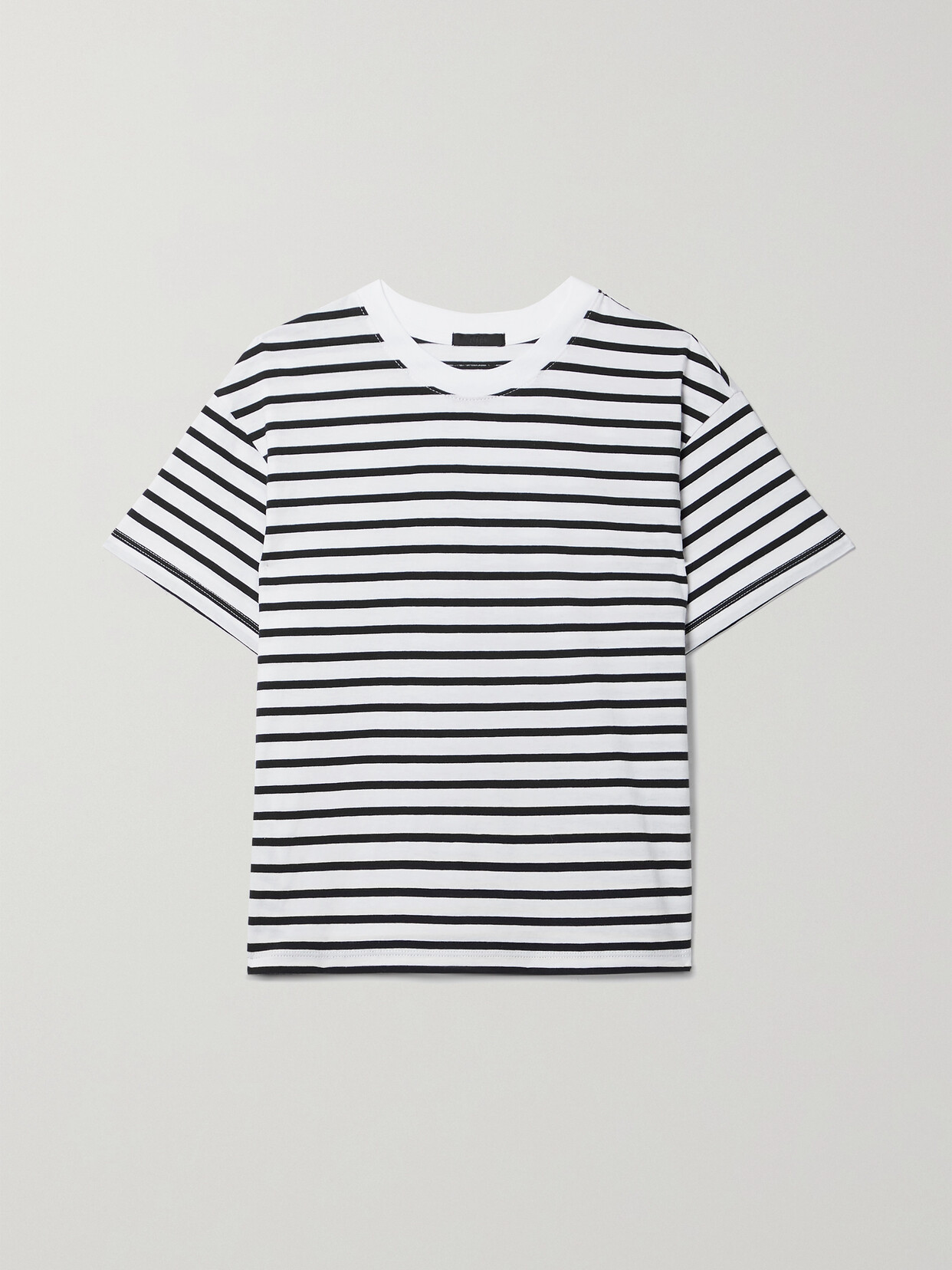 ATM Anthony Thomas Melillo Boy Striped Cotton-jersey T-shirt - White