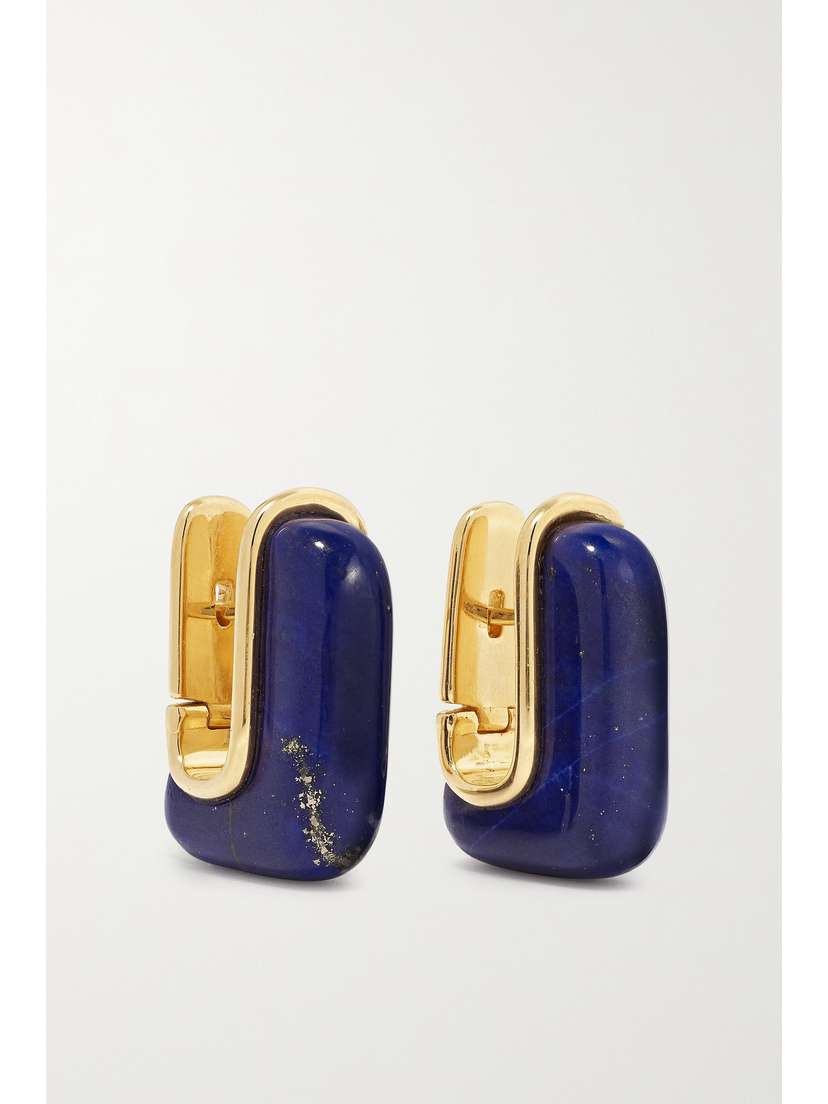 Fernando Jorge Oblong 18-karat Gold Lapis Lazuli Earrings