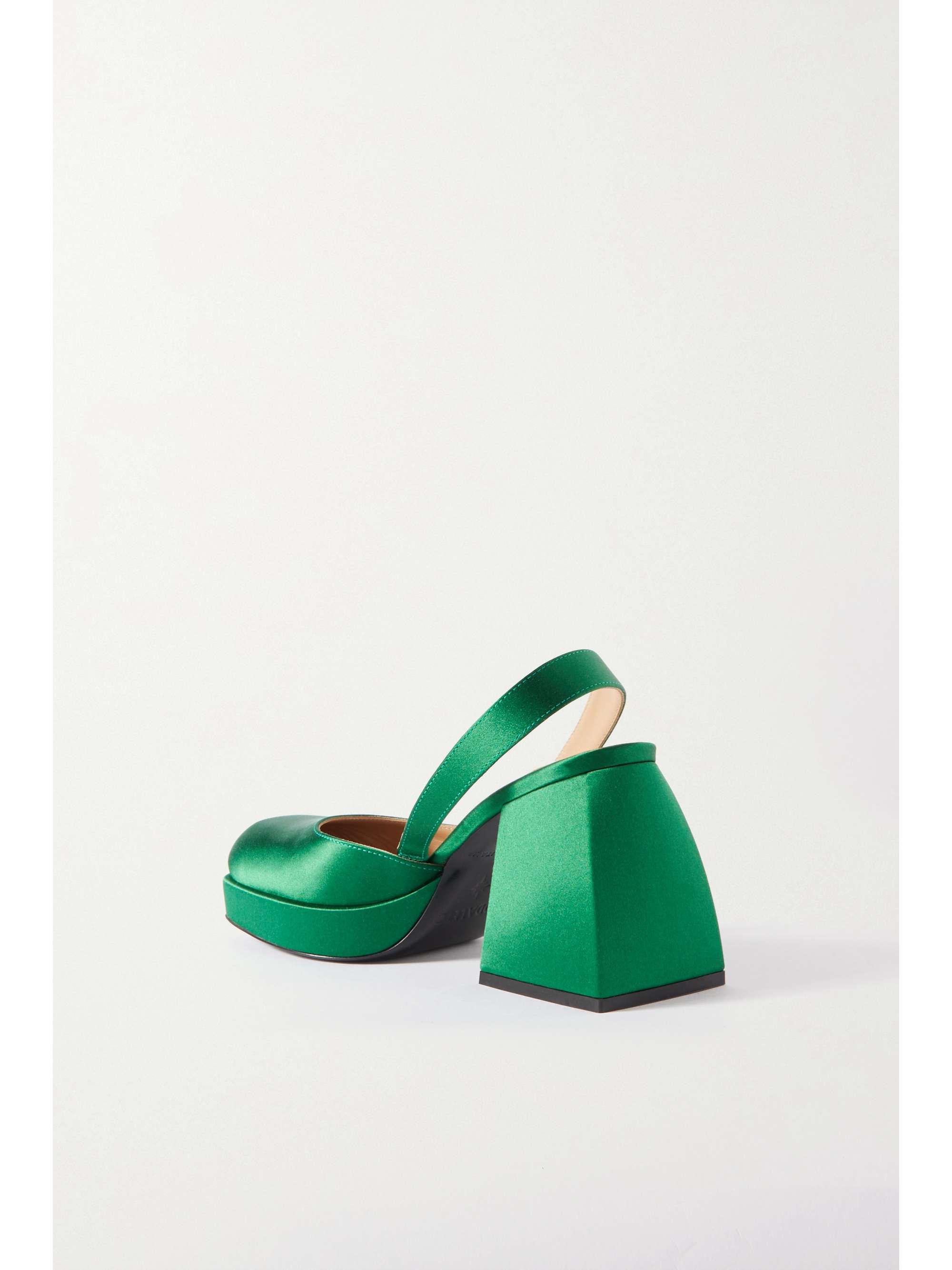 NODALETO Bulla Jones satin platform slingback pumps