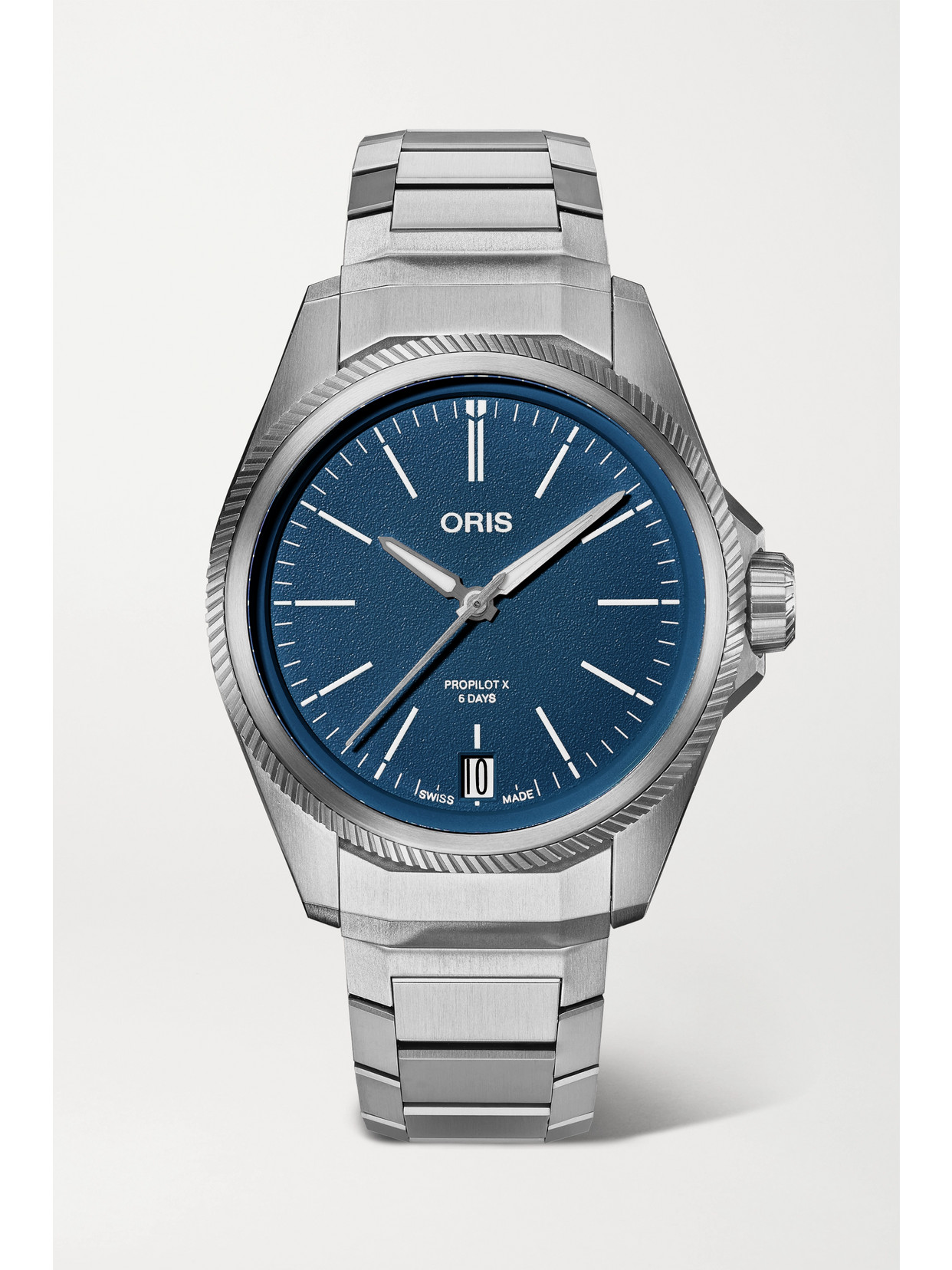 Oris Propilot X Calibre 400 Automatic 39mm Titanium Watch In Blue