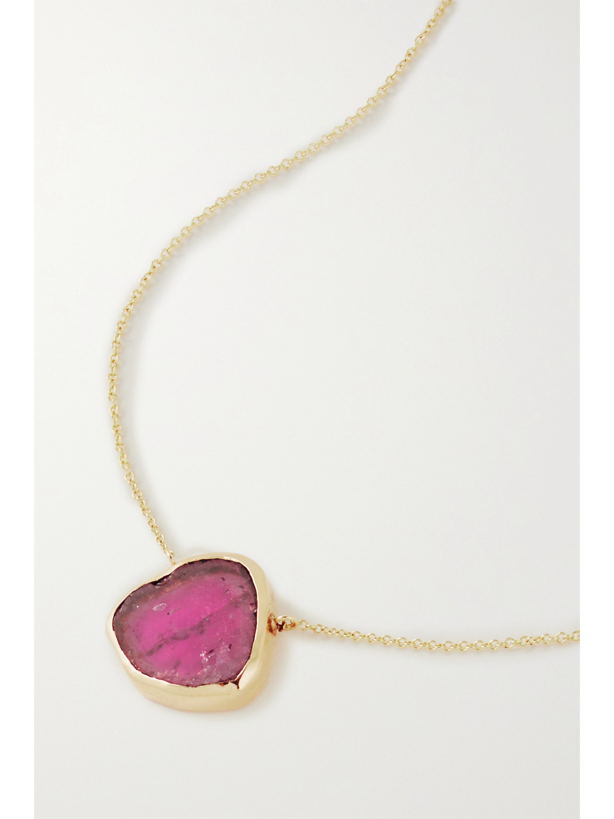 Jia Jia 18-karat Gold Watermelon Tourmaline Necklace In Pink