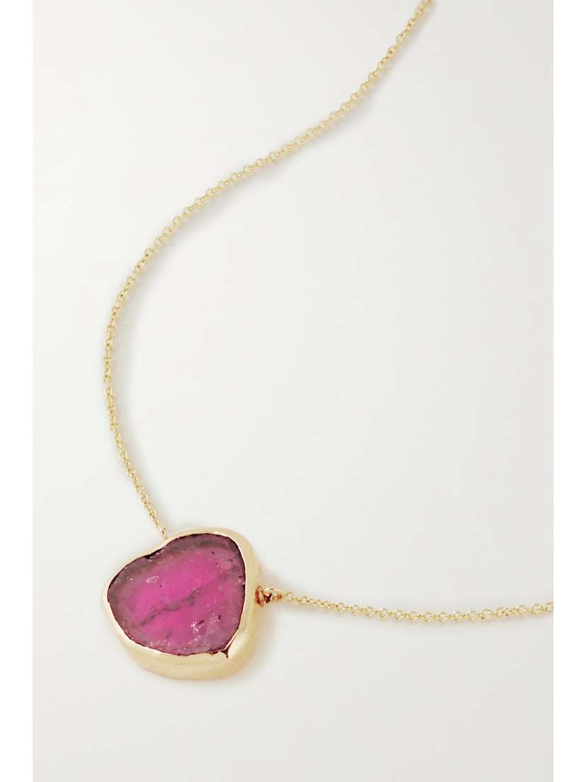 JIA JIA 18-karat Gold Watermelon Tourmaline Necklace