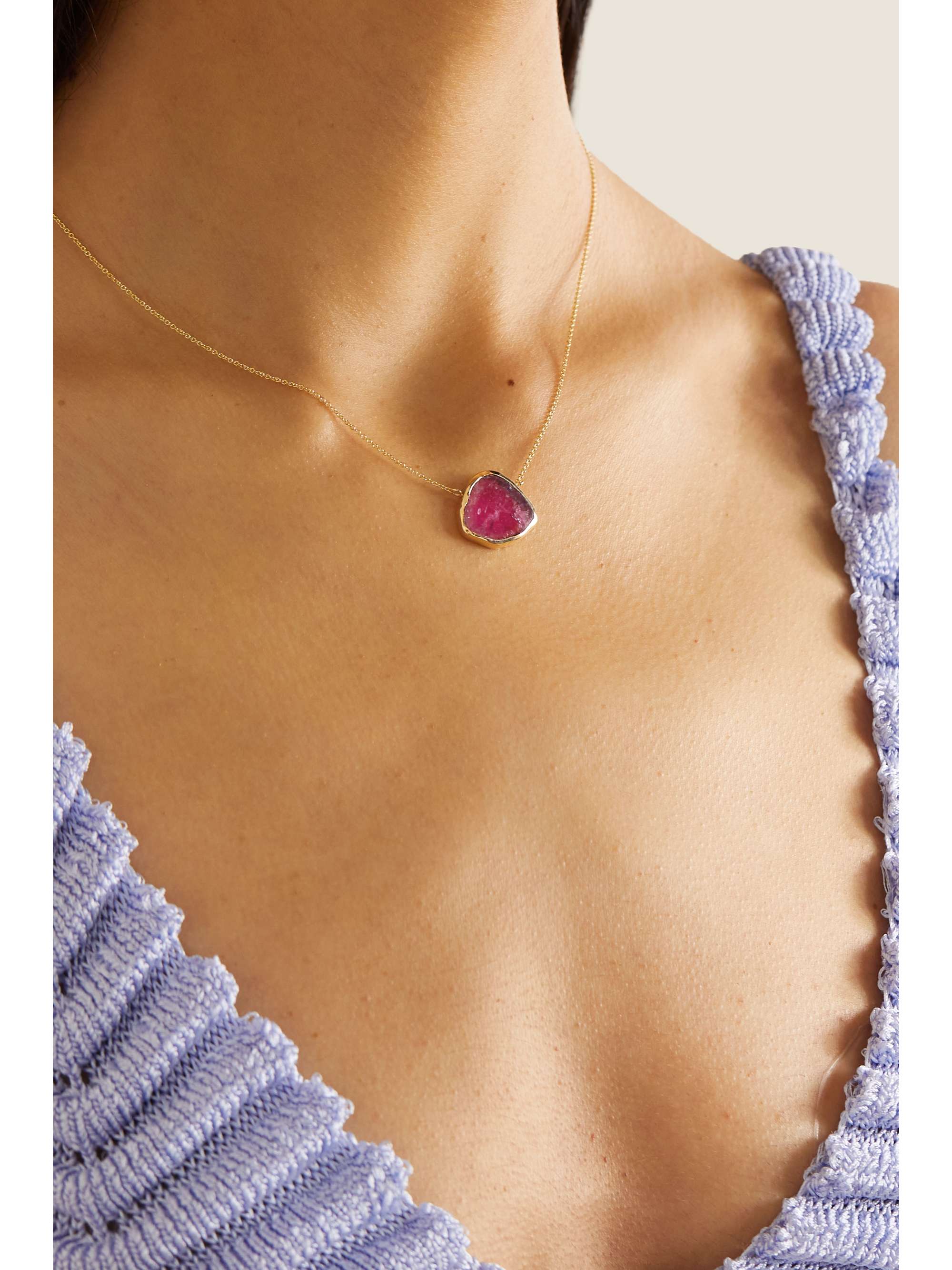 JIA JIA 18K 黄金西瓜碧玺项链
