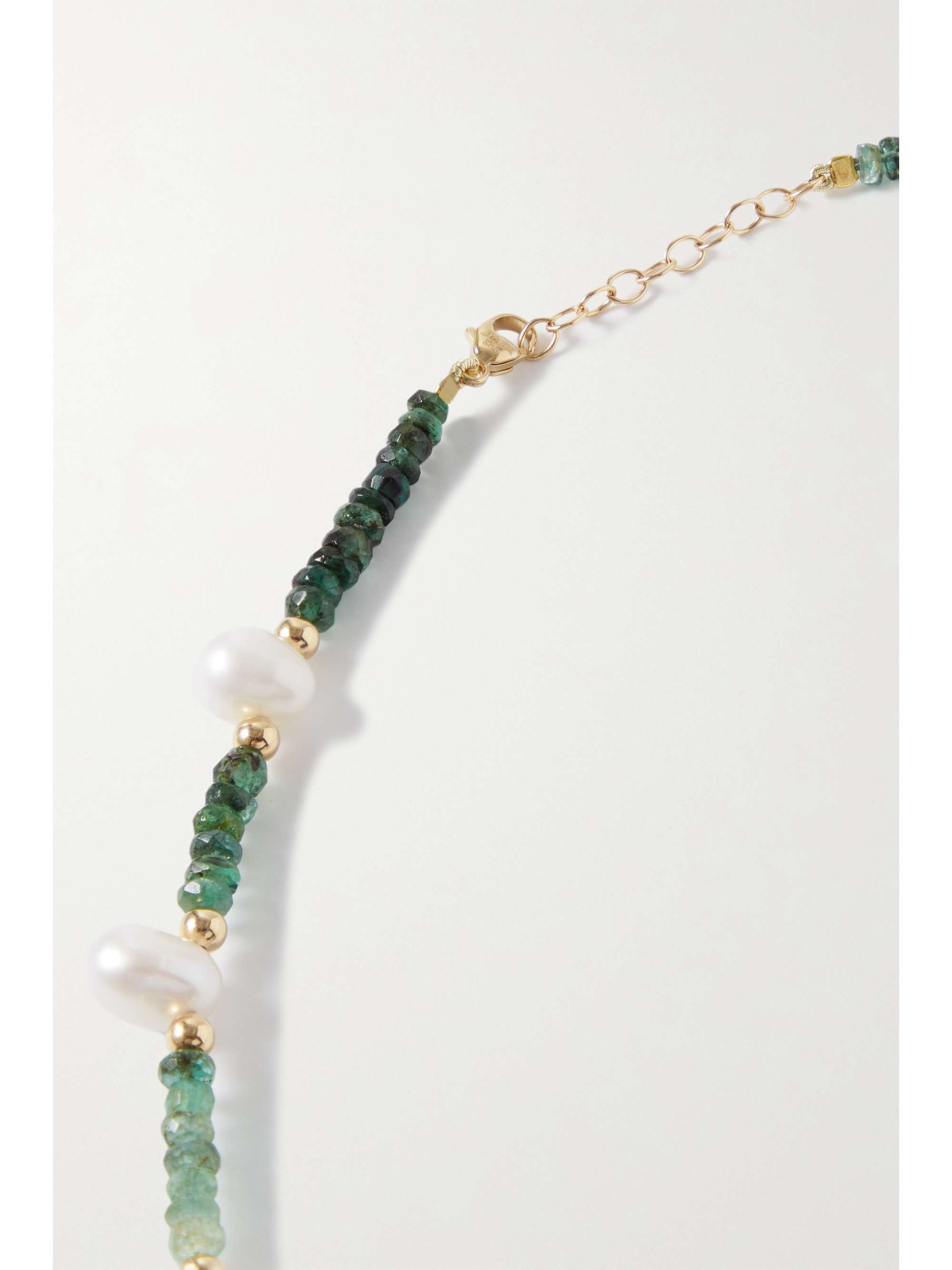 JIA JIA Gold, emerald and pearl necklace
