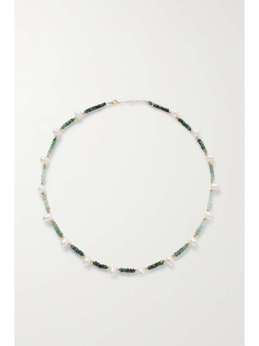 JIA JIA Gold, Emerald And Pearl Necklace