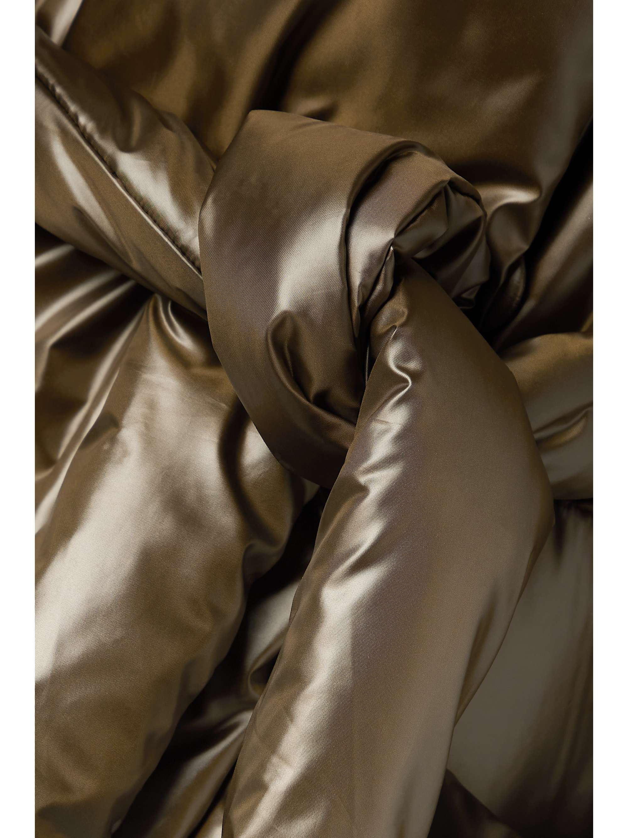 INTERIOR Joan metallic belted padded shell down coat