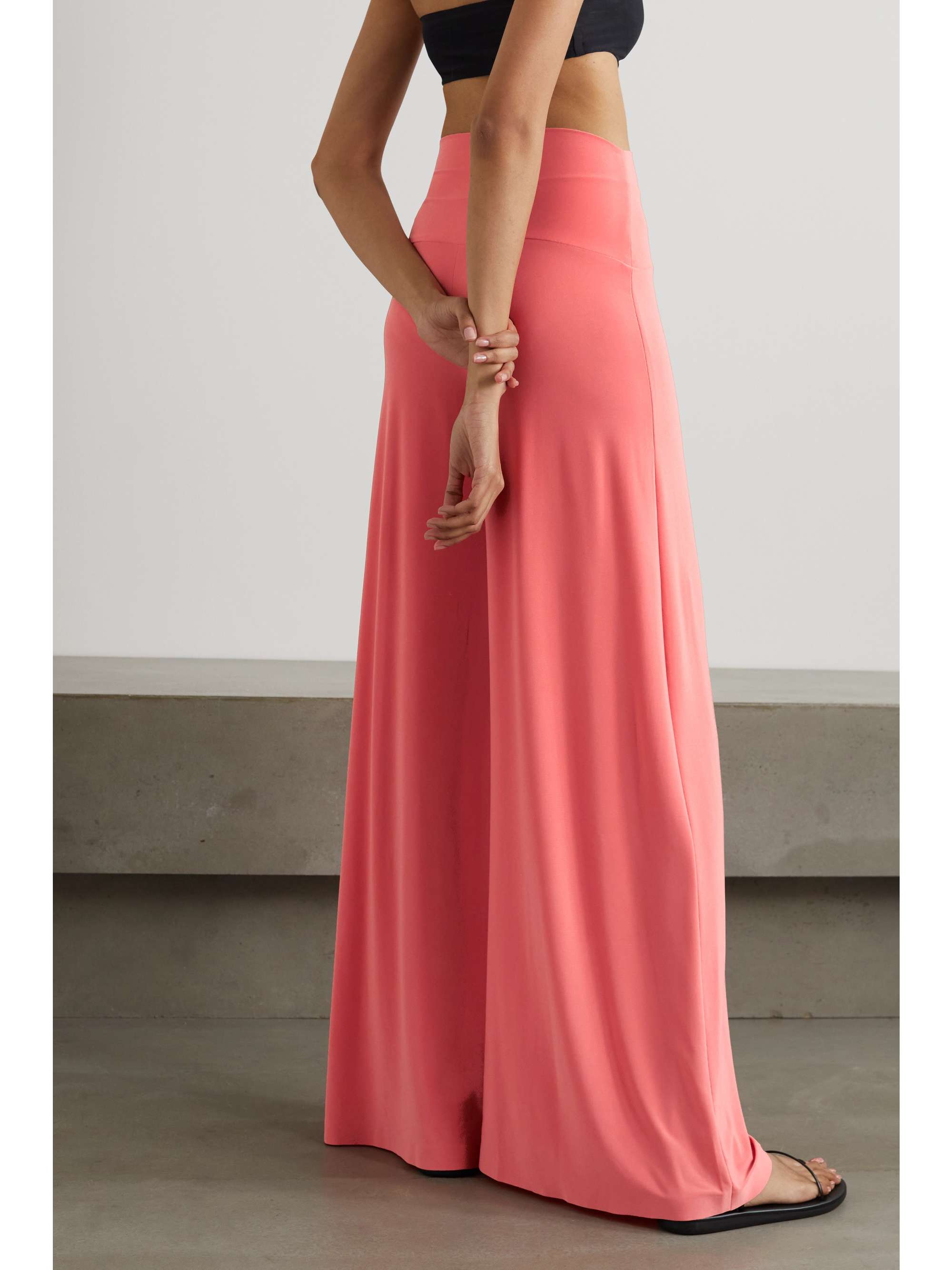 NORMA KAMALI Elephant stretch-jersey wide-leg pants