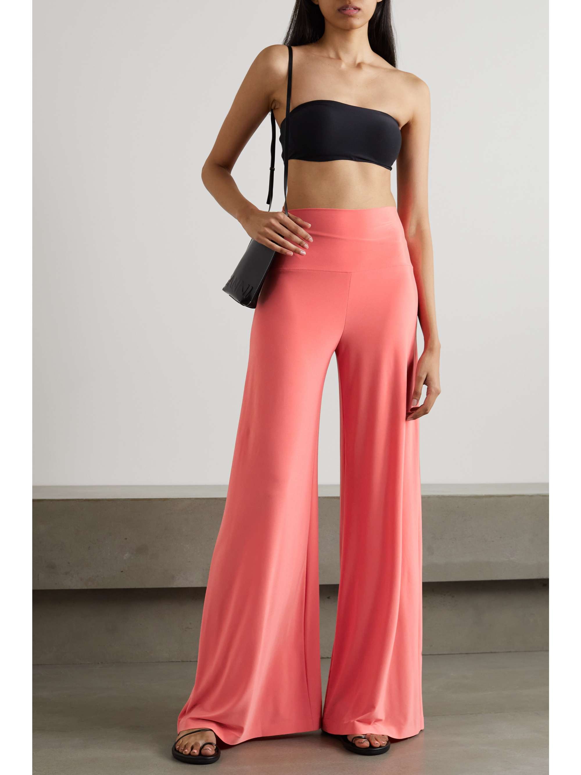 NORMA KAMALI Elephant stretch-jersey wide-leg pants