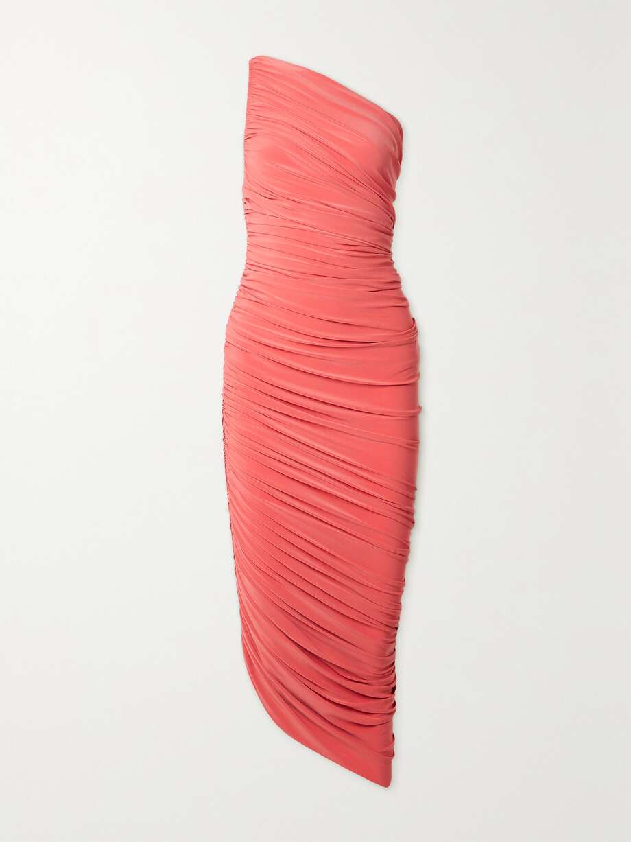 Stretch Jersey Dress Coral