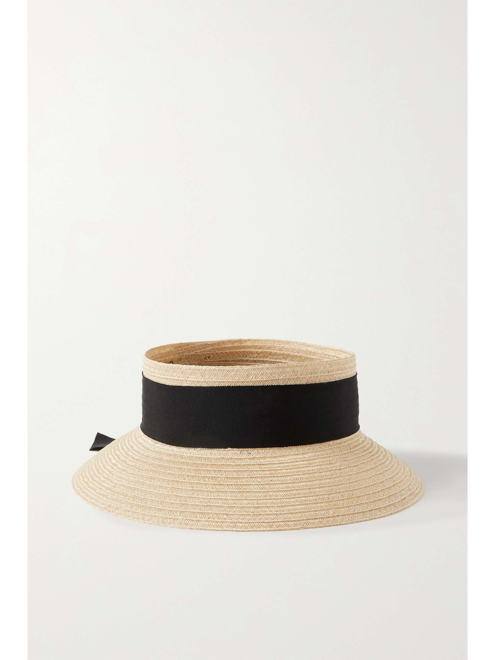 Beige Kayla grosgrain-trimmed hemp 