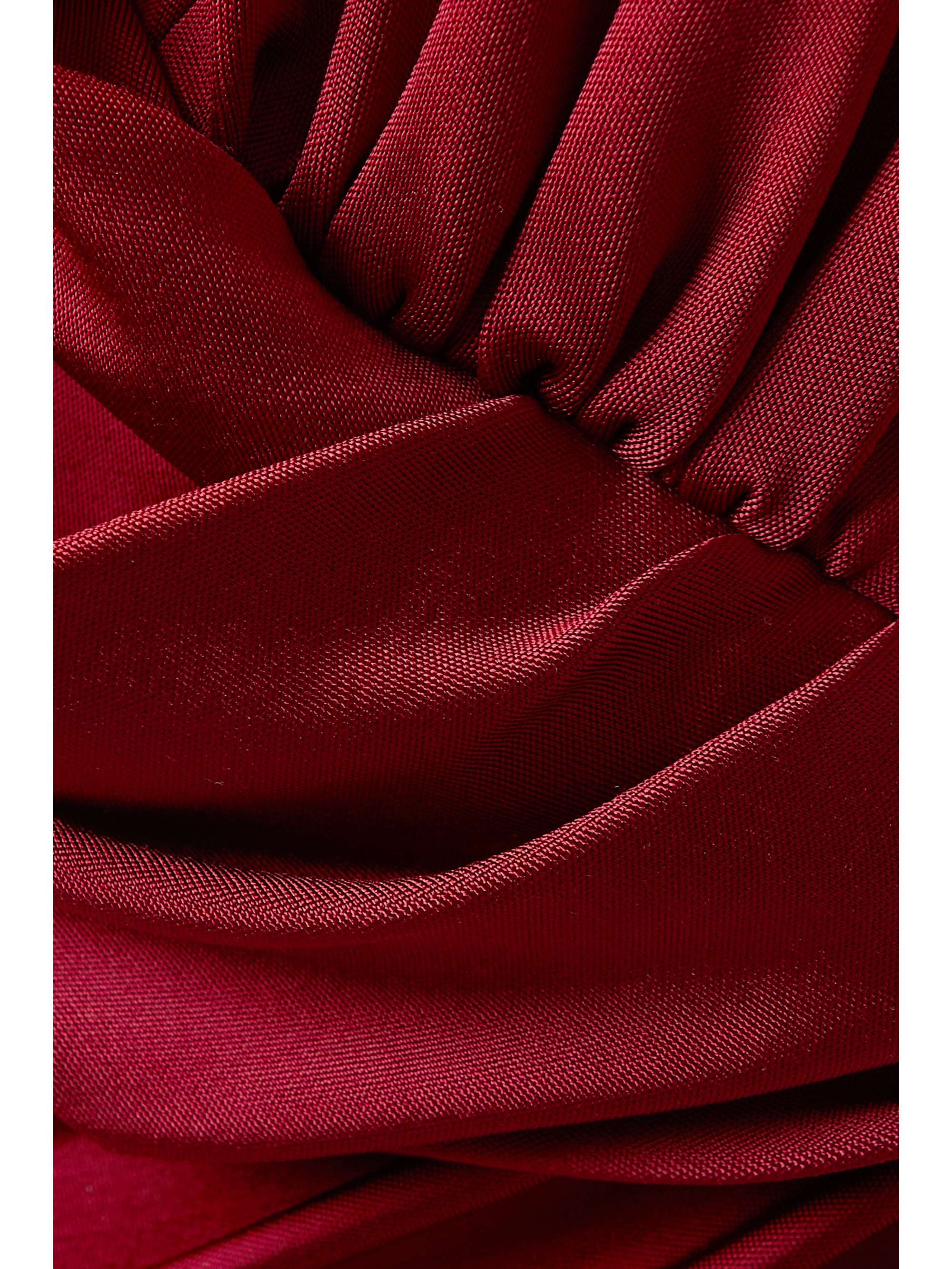 ET OCHS Valentina Neckholder-Robe aus glänzendem Jersey mit freier Rückenpartie und Twist-Detail