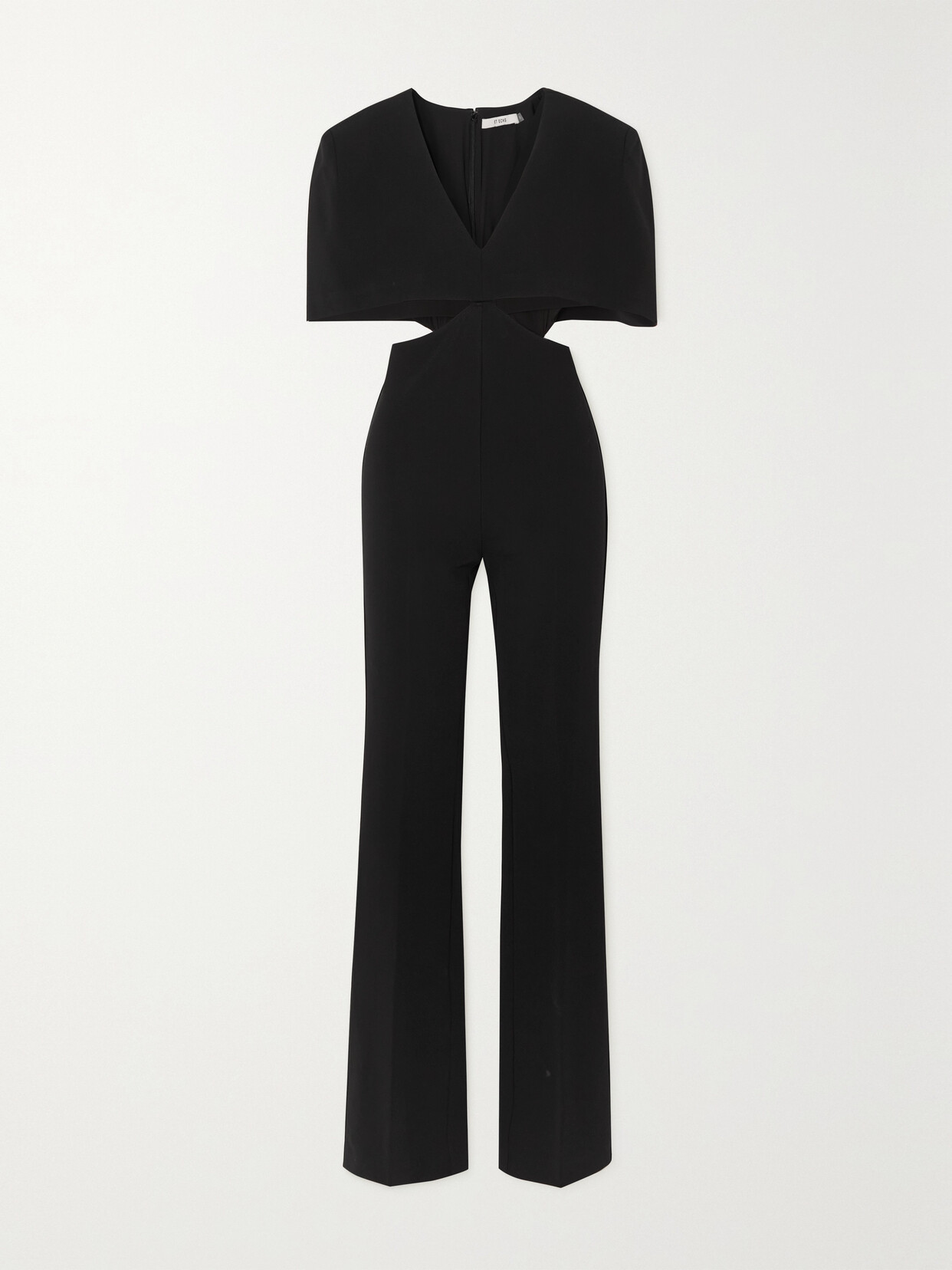 ET OCHS CONNER CAPE-EFFECT CUTOUT STRETCH-CADY JUMPSUIT