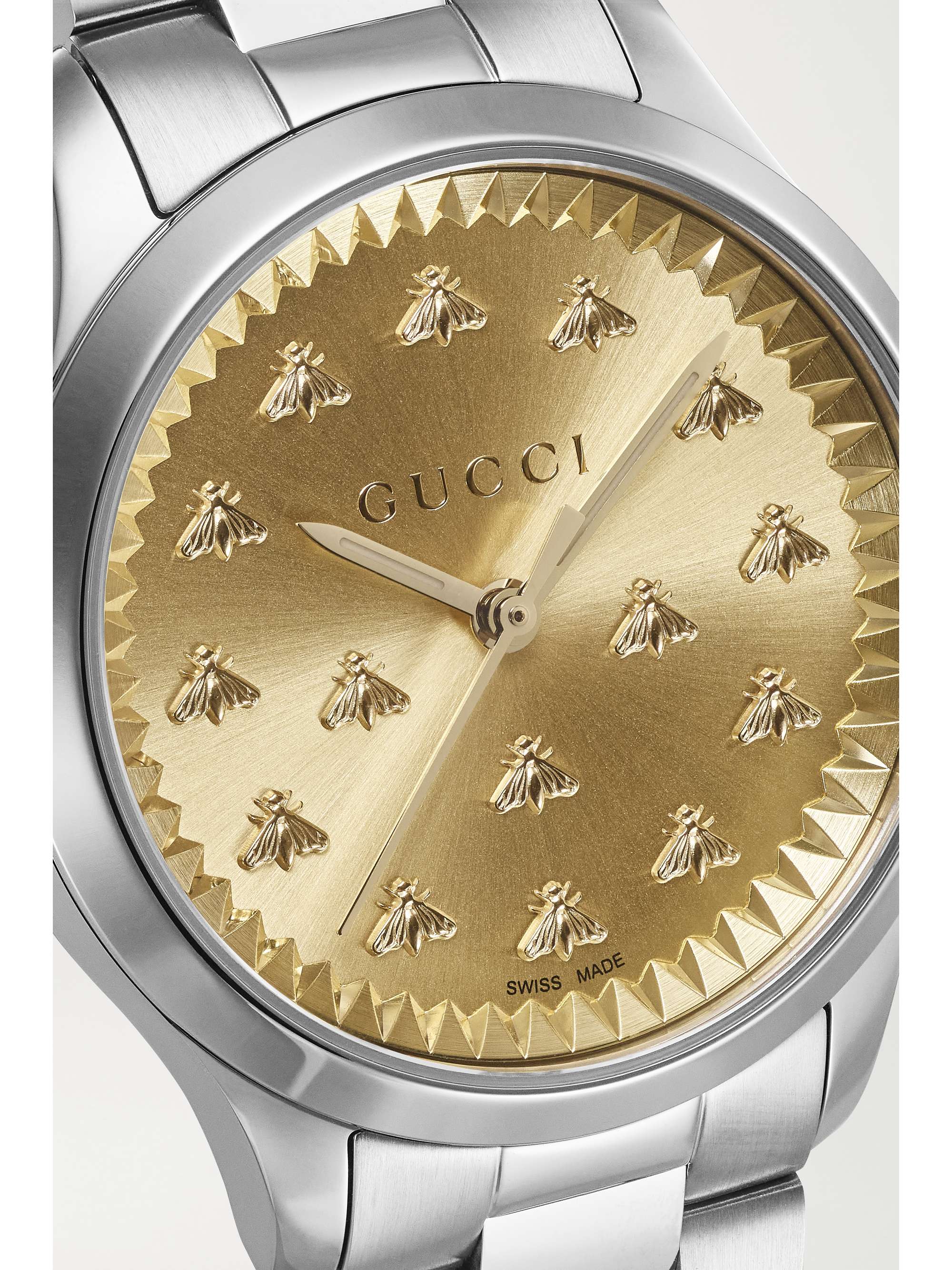GUCCI Montre en acier inoxydable G-Timeless, 32 mm