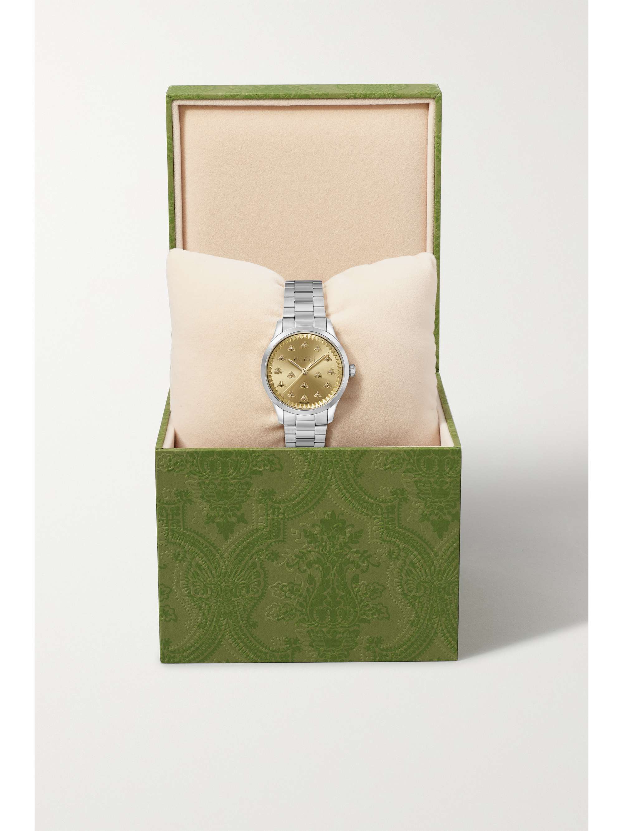GUCCI Montre en acier inoxydable G-Timeless, 32 mm