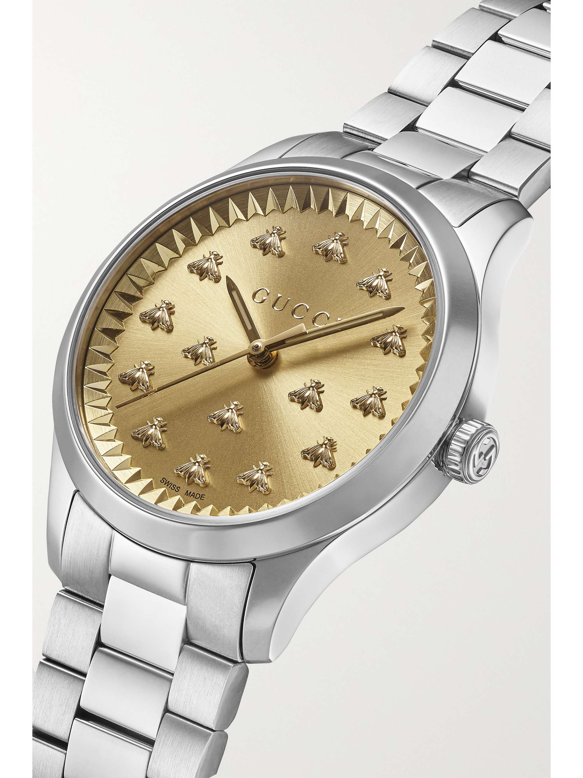 GUCCI Montre en acier inoxydable G-Timeless, 32 mm