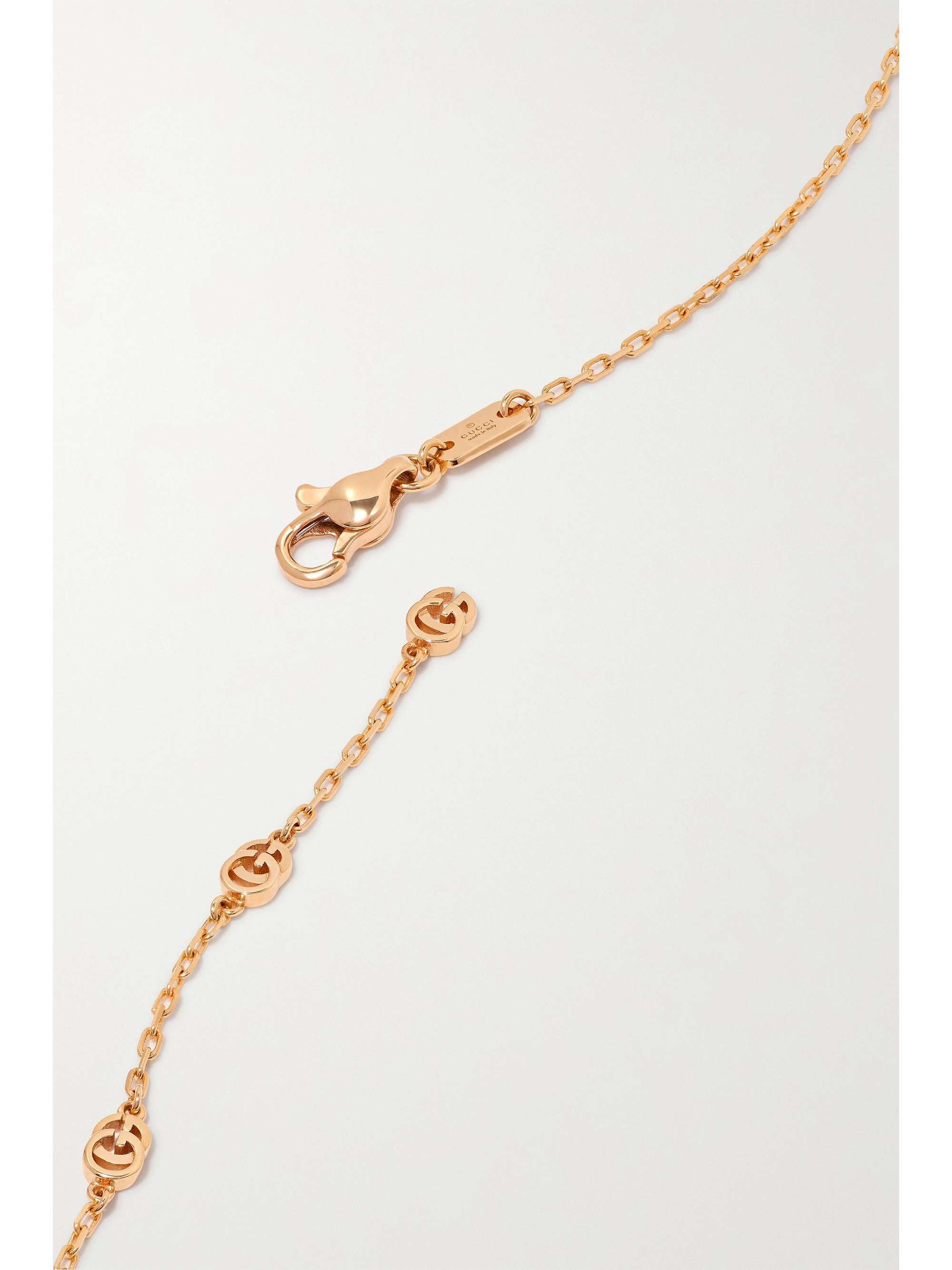 GUCCI GG Running 18-karat gold topaz necklace