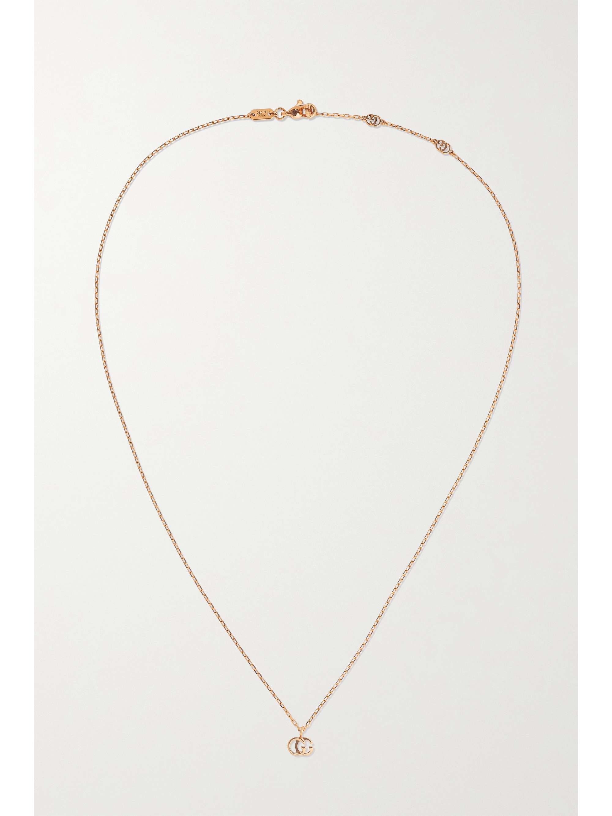 GUCCI GG Running 18-karat gold topaz necklace