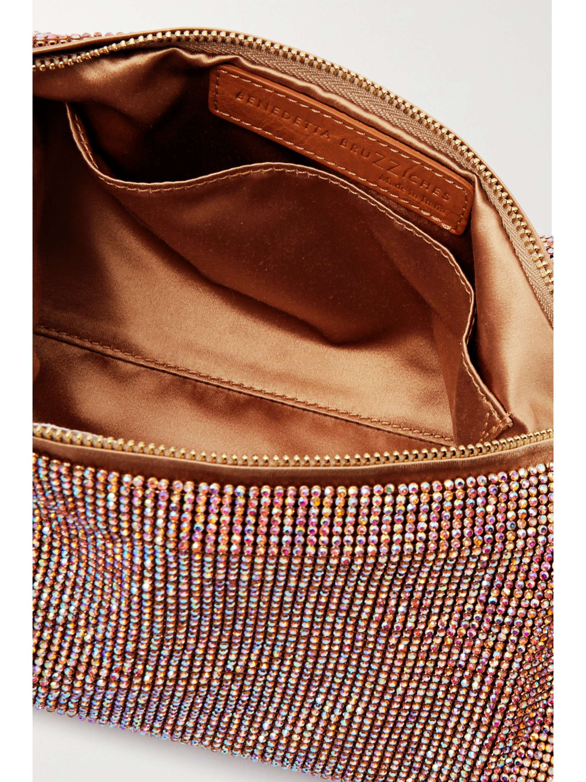 BENEDETTA BRUZZICHES Pina Bausch crystal-embellished satin shoulder bag