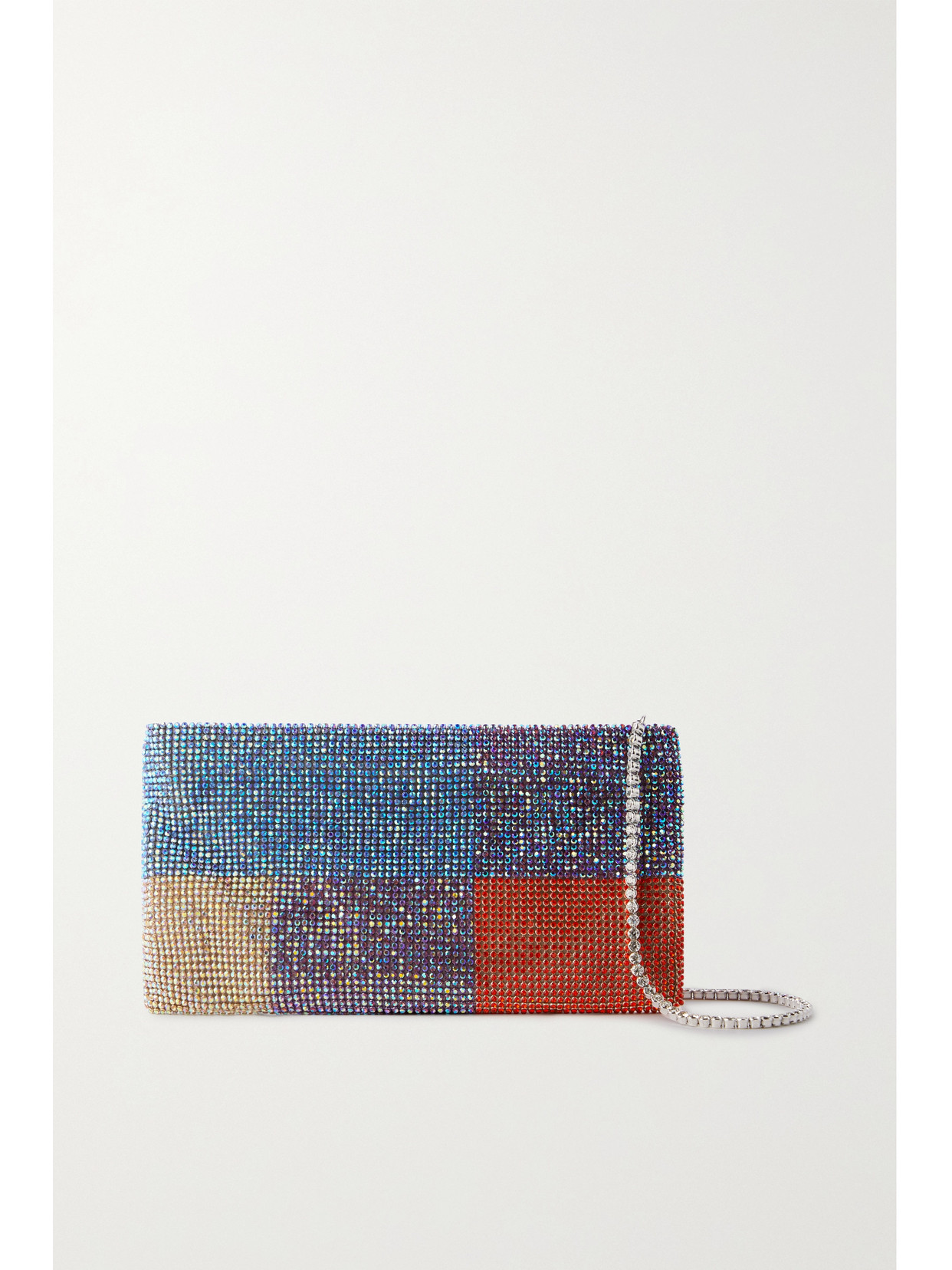 Benedetta Bruzziches Your Best Friend Crystal-embellished Silk-satin Shoulder Bag In Purple