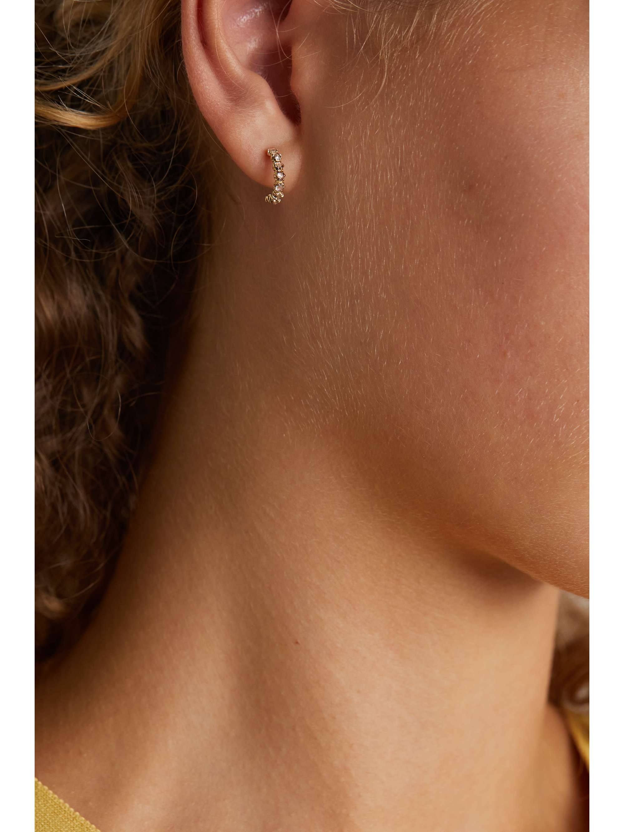 PASCALE MONVOISIN Ava 9-karat emerald single hoop earring