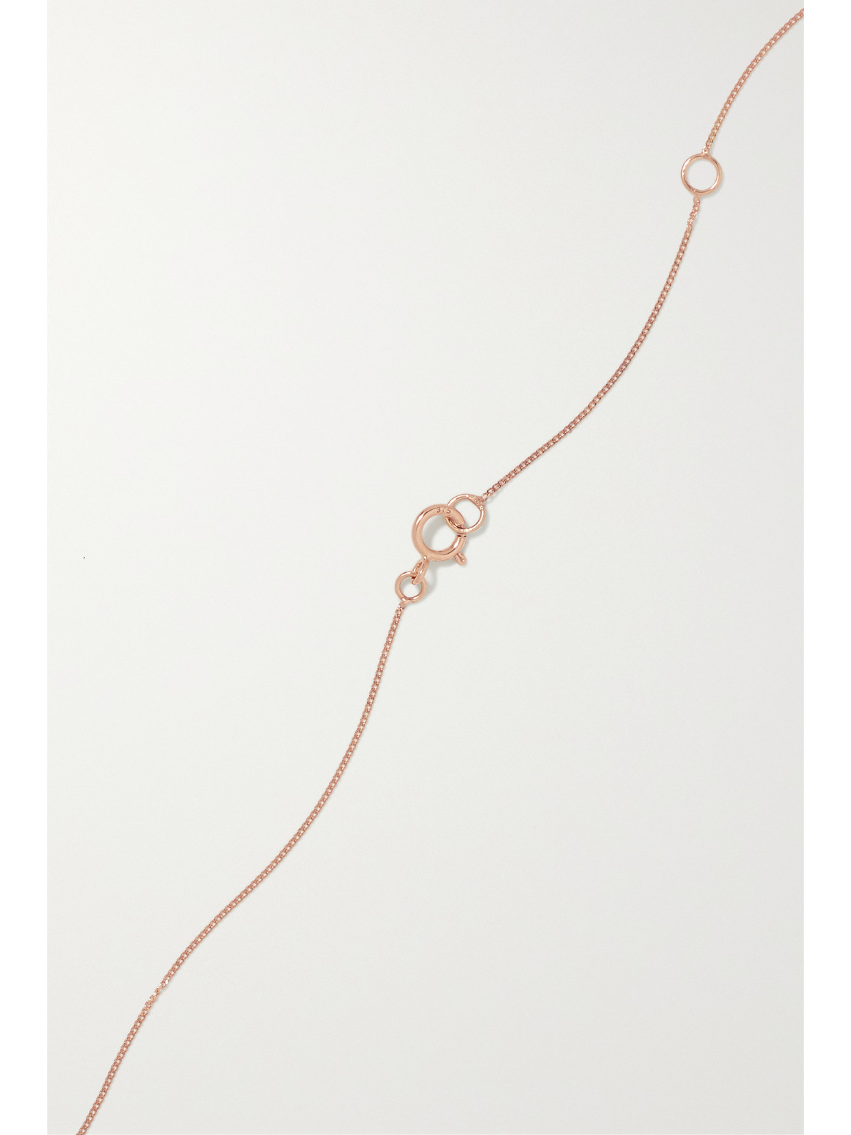 Shop Pascale Monvoisin Pierrot N°2 9-karat Rose And White Gold, Bakelite And Diamond Necklace In Rose Gold